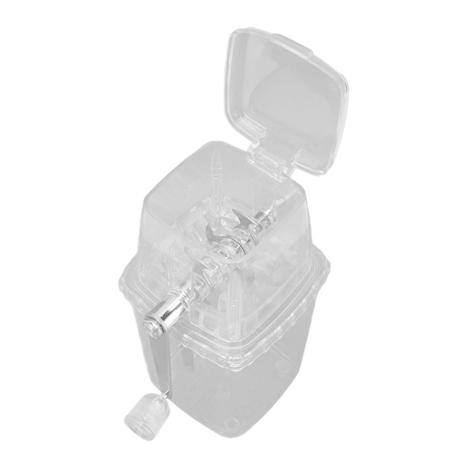 Manual Ice Crusher Small Portable Shaver Hand Operated Snow Cone Machine for Home Transparent - Image 6