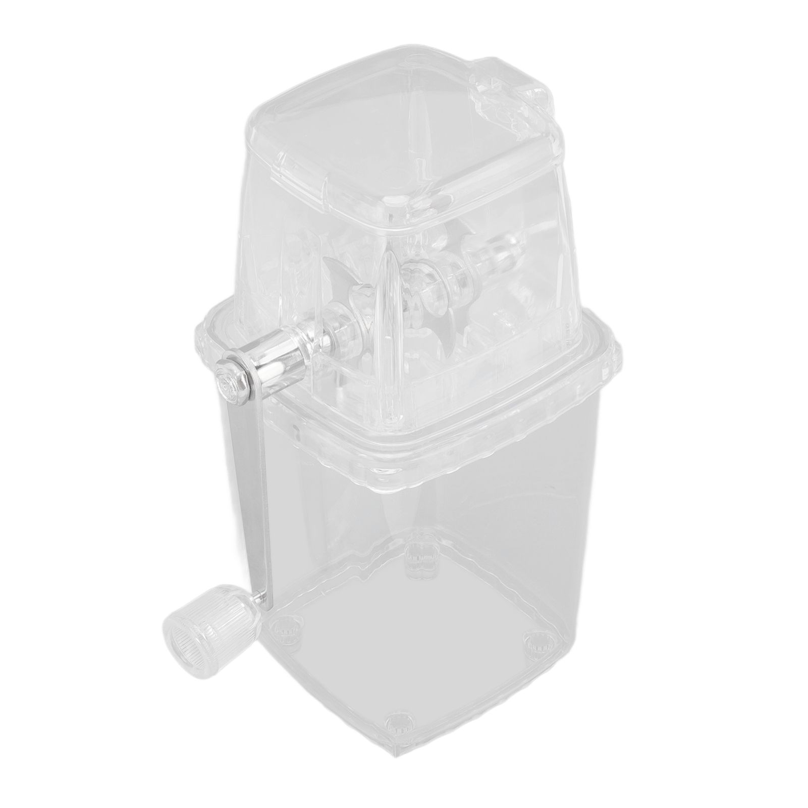 Manual Ice Crusher Small Portable Shaver Hand Operated Snow Cone Machine for Home Transparent - Image 8