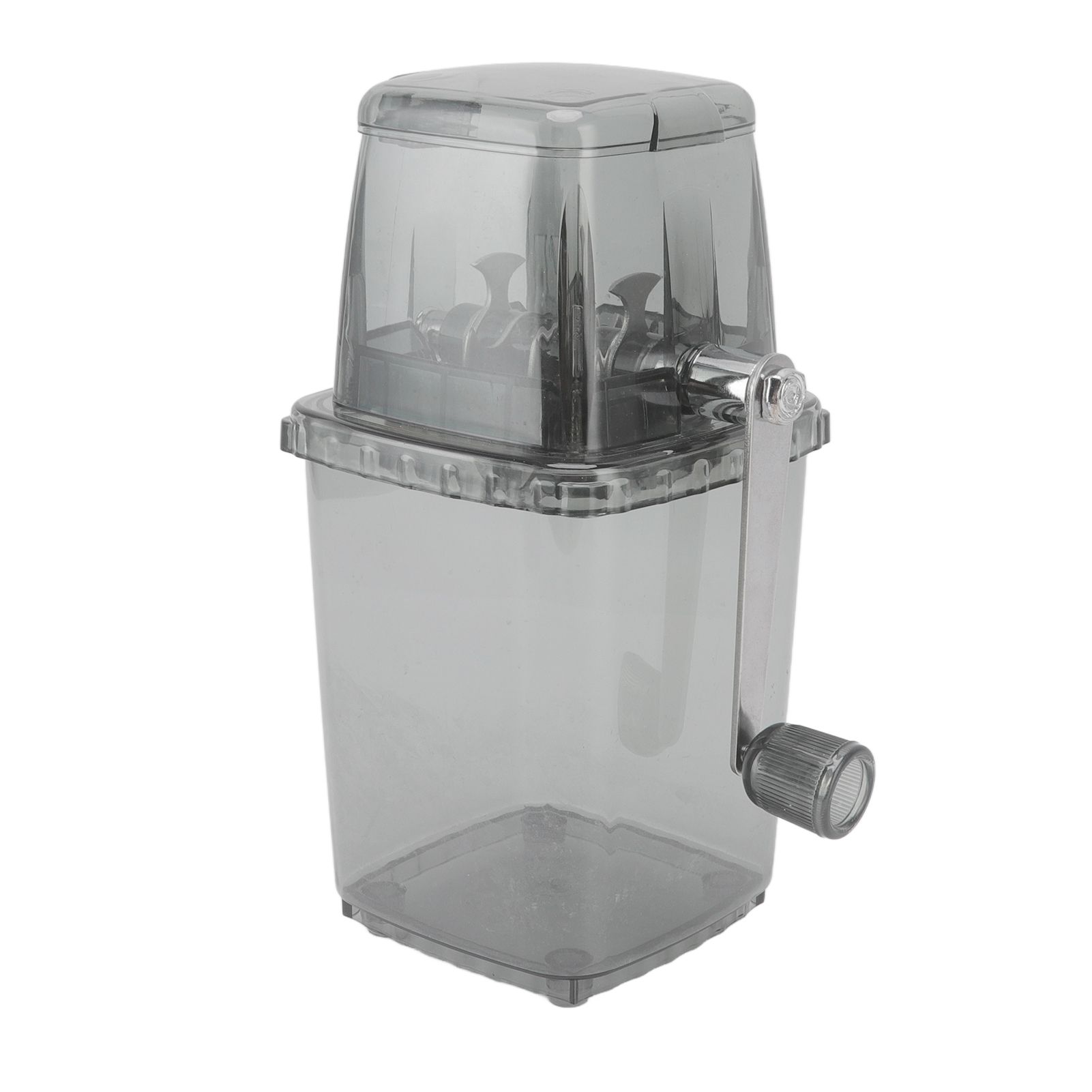 Manual Ice Crusher Small Portable Shaver Hand Operated Snow Cone Machine for Home Grey - Image 1