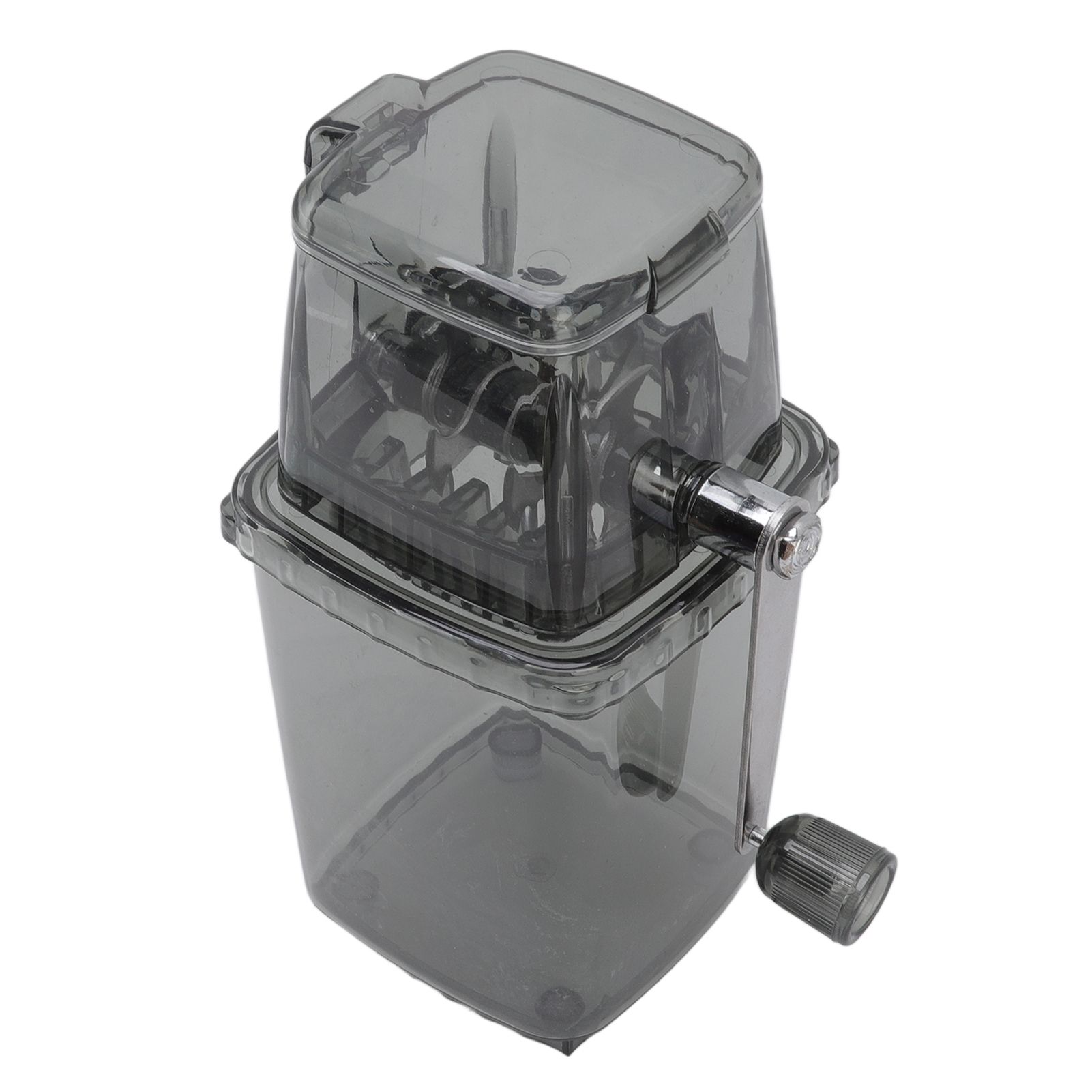 Manual Ice Crusher Small Portable Shaver Hand Operated Snow Cone Machine for Home Grey - Image 2