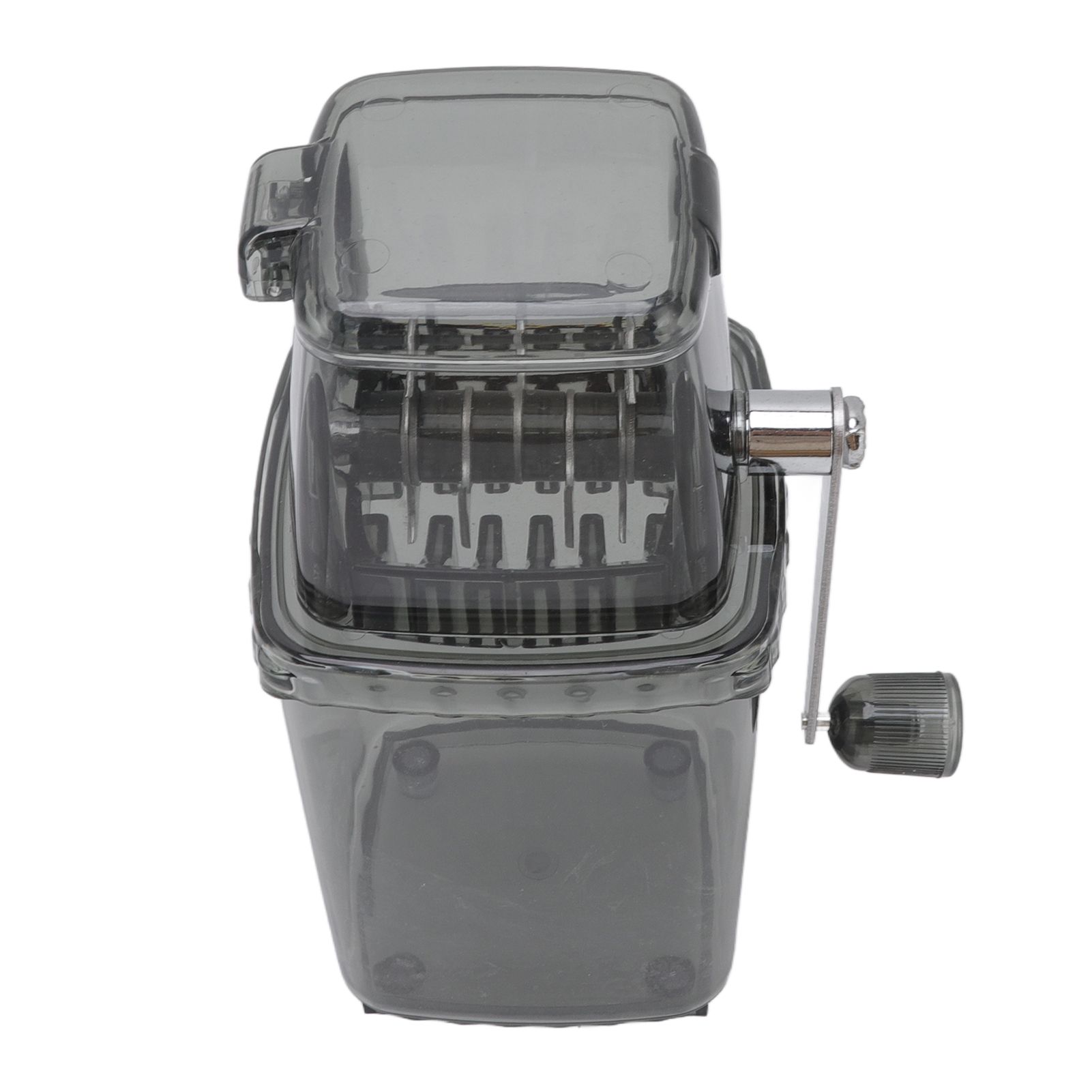 Manual Ice Crusher Small Portable Shaver Hand Operated Snow Cone Machine for Home Grey - Image 3