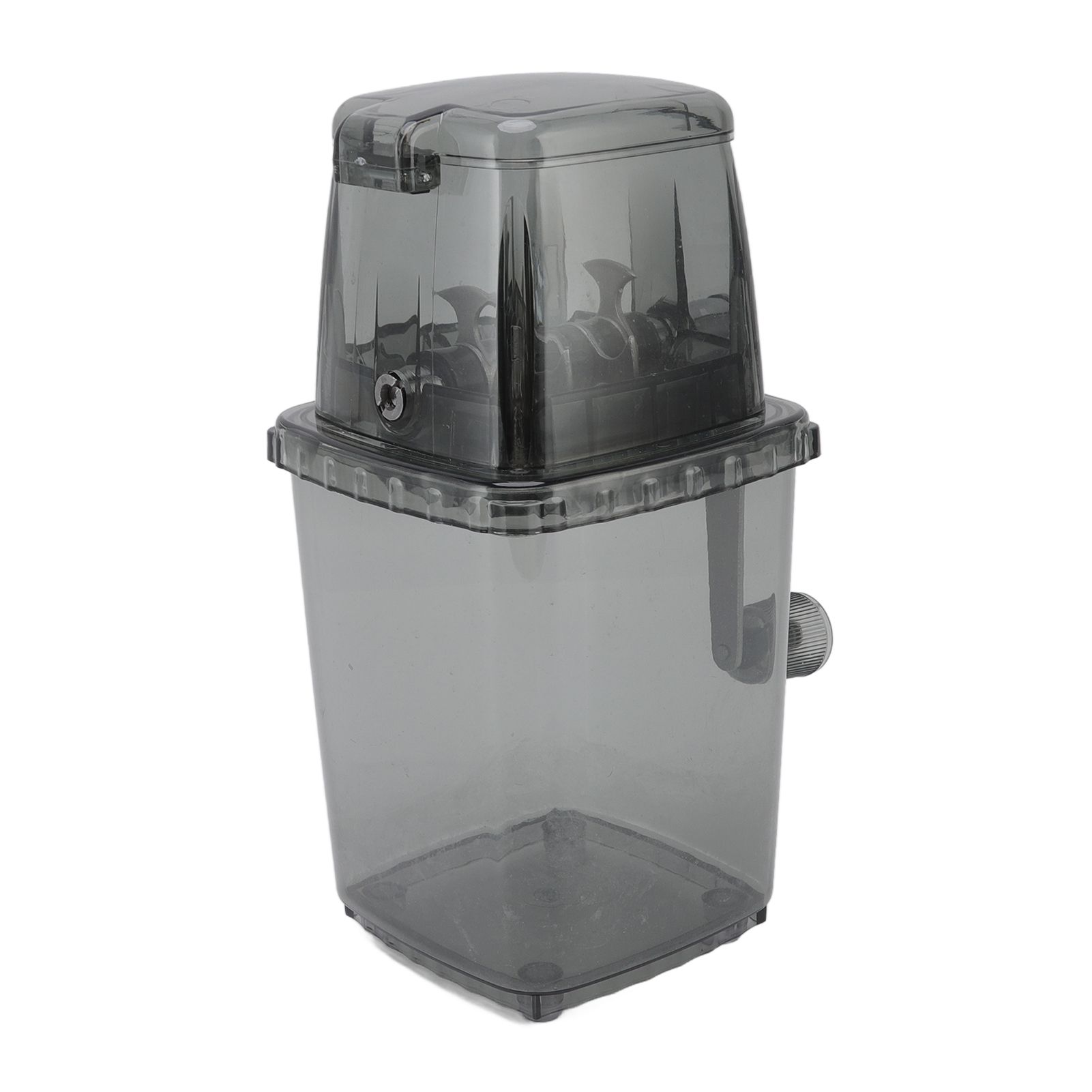 Manual Ice Crusher Small Portable Shaver Hand Operated Snow Cone Machine for Home Grey - Image 4