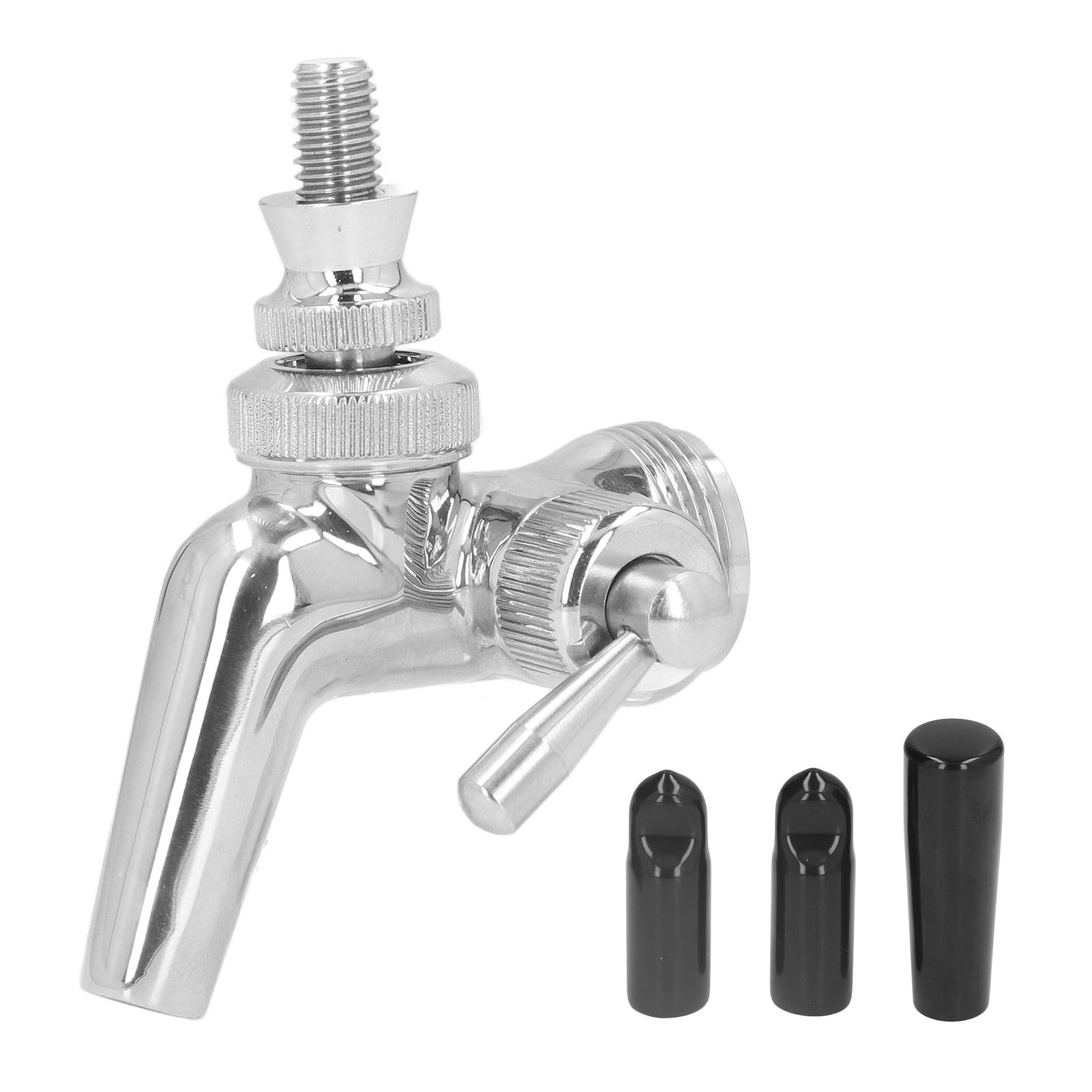 Beer Flow Control Faucet Stainless Steel Beer Tap with Dust Cover Handle for Homebrewing - Image 1