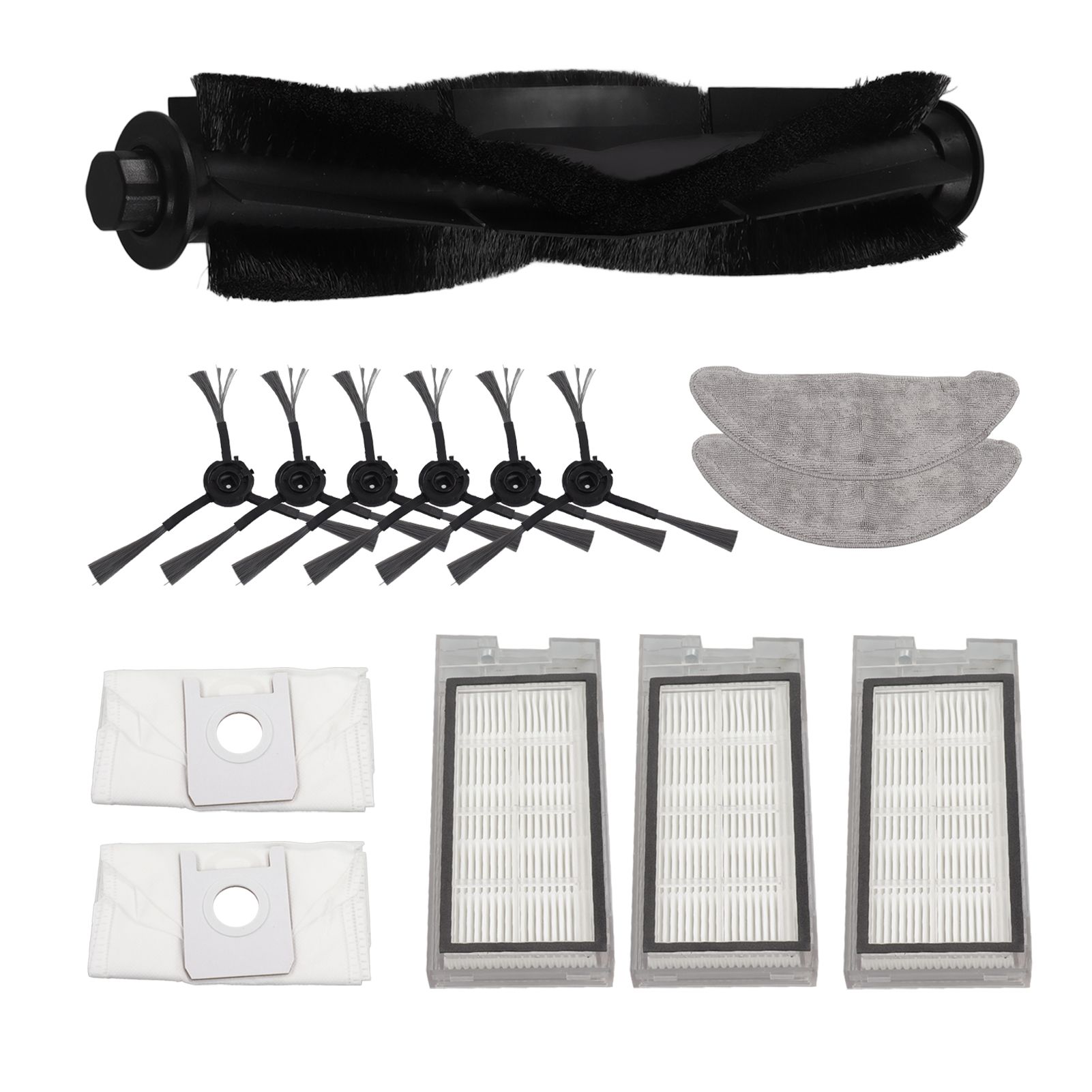 Robot Vacuum Cleaner Accessory Brush Dust Bag Cleaning Cloth Set Kit for EVE PLUS - Image 2