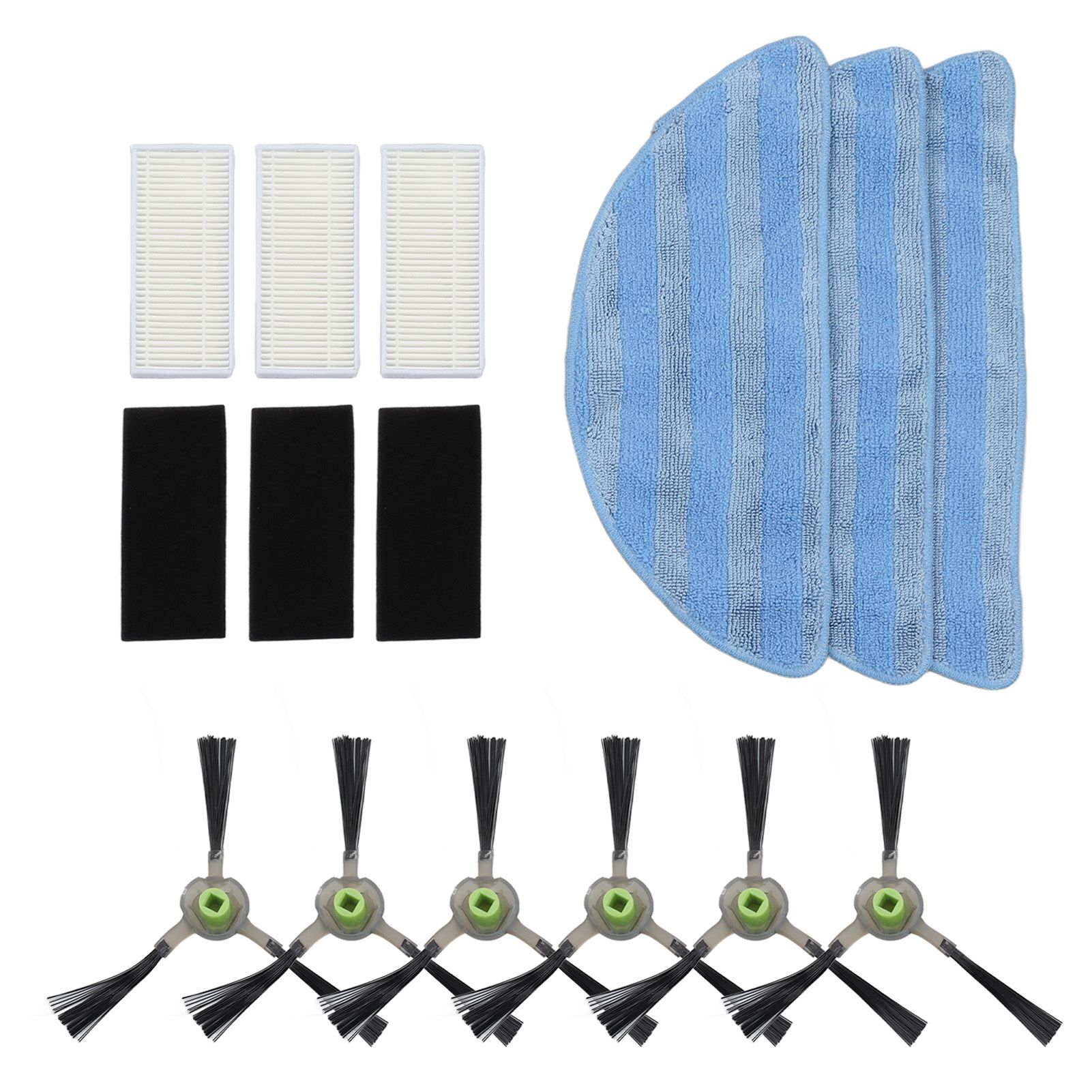 Vacuum Cleaner Accessories Kit High Strength Sweeping Robot Cleaning Rag Filter Side Brush Replacement Parts - Image 1