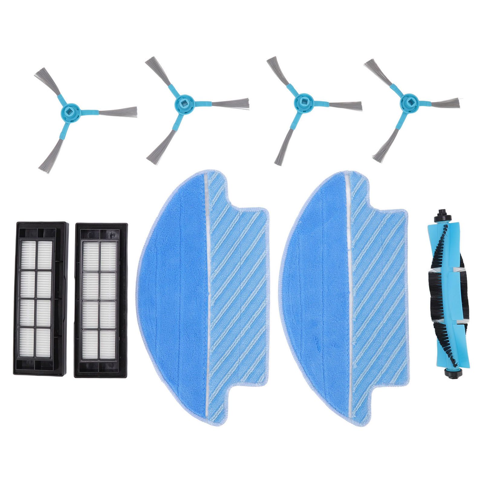 9 Pcs Vacuum Parts Replacement Main Brush Side Brush Filter Mop Vacuum Cleaner Accessories Kit for Conga 3090 - Image 1