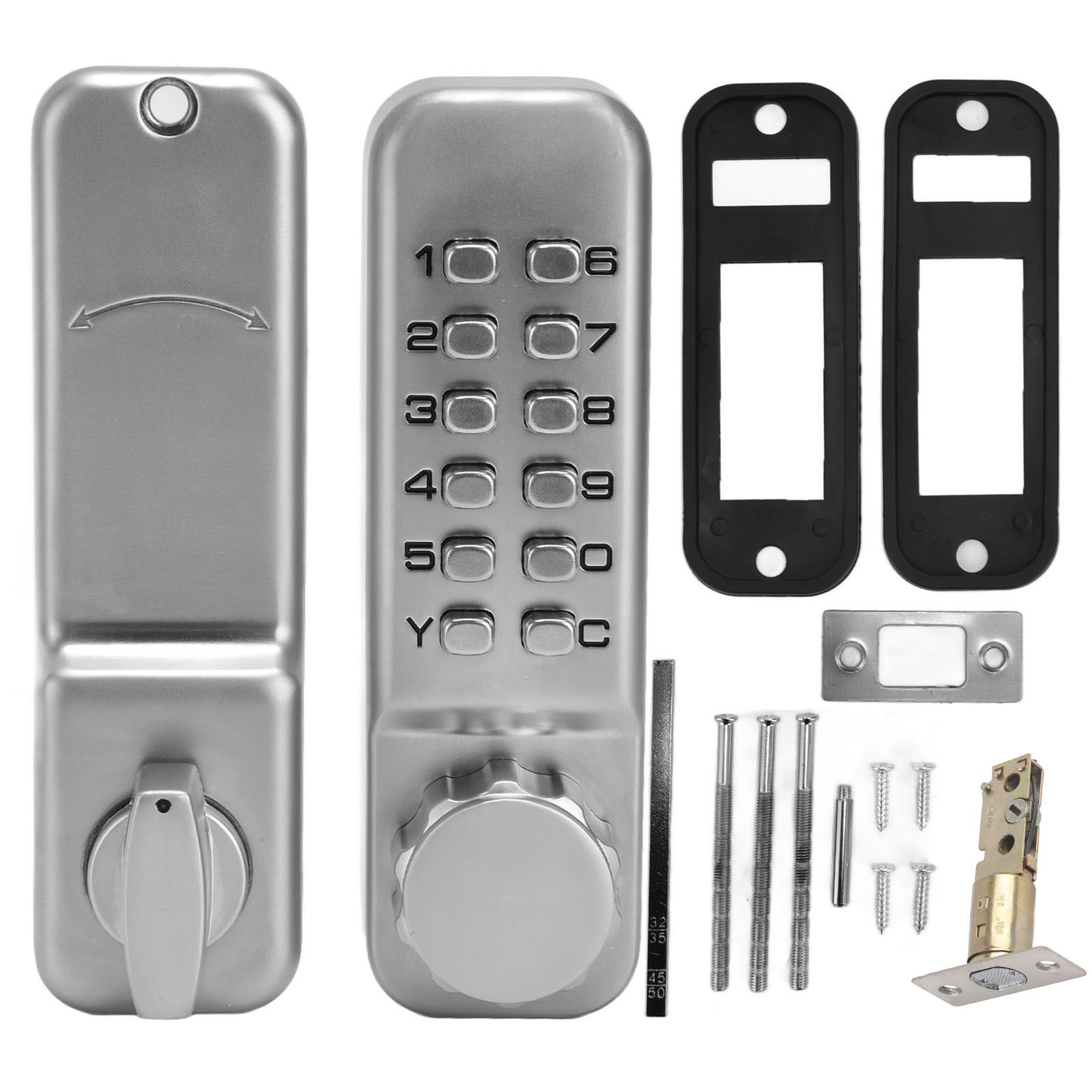 Digit Password Lock Zinc Alloy Coded Door Lock Waterproof Keyless Door Lock for Home Office - Image 1