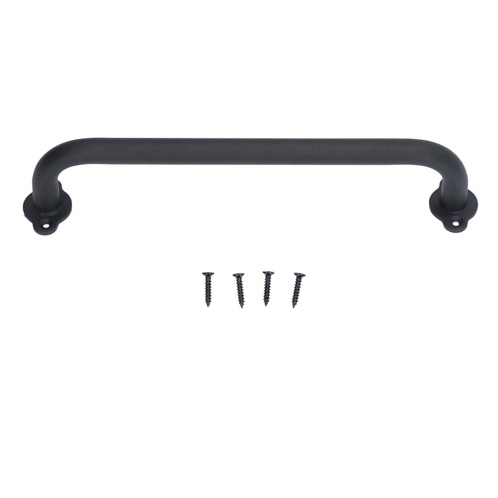 Barn Door Handle Black Carbon Steel Interior Wooden Door Matte Handle for Wooden Gate Shed Cabinet Door - Image 1
