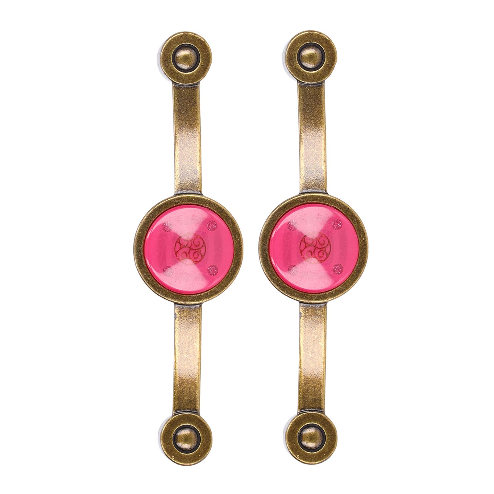 2 Pcs Zinc Alloy Antique Copper Handle European Modern Pastoral Color Acrylic Handle for Cabinet DrawerPink - Image 2