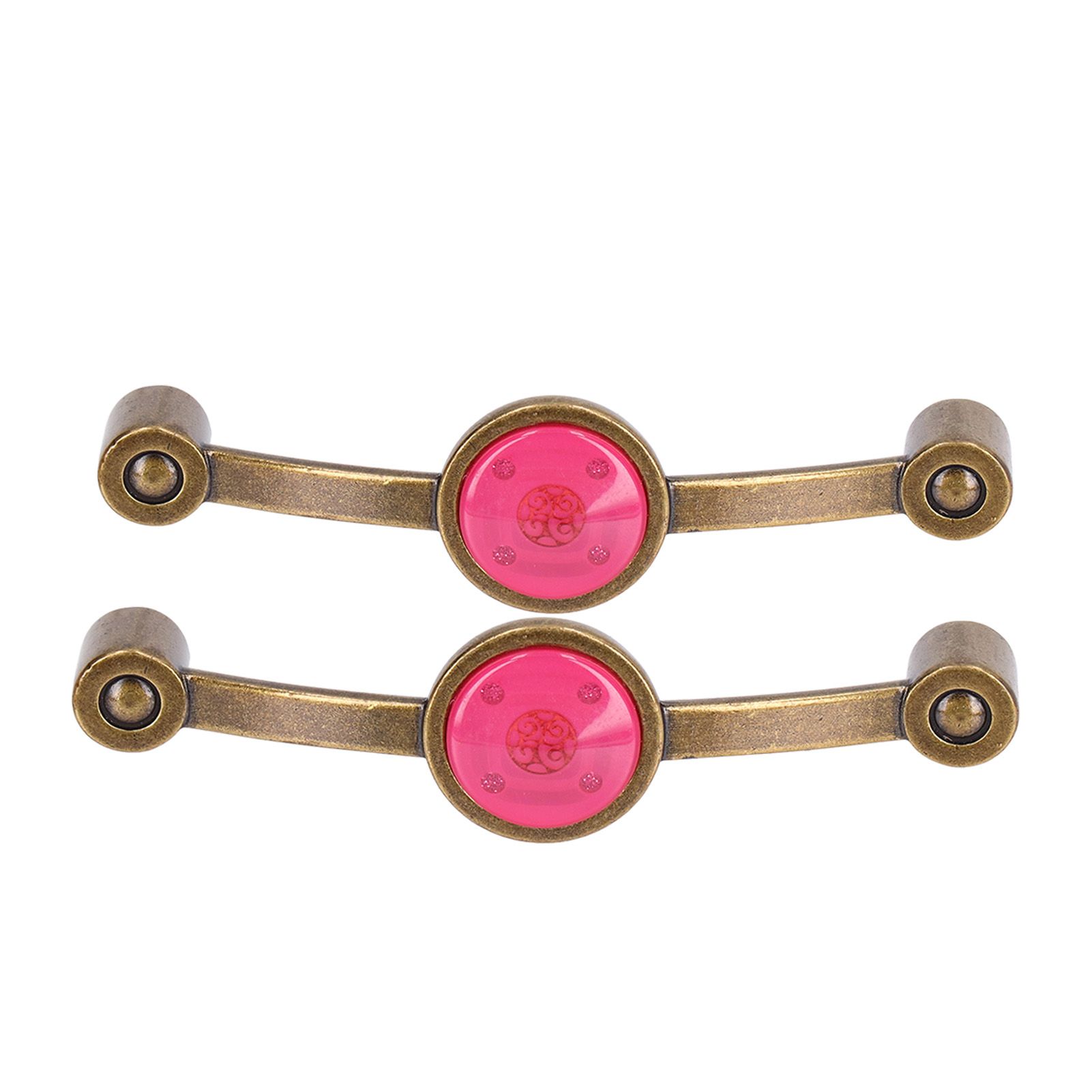 2 Pcs Zinc Alloy Antique Copper Handle European Modern Pastoral Color Acrylic Handle for Cabinet DrawerPink - Image 6