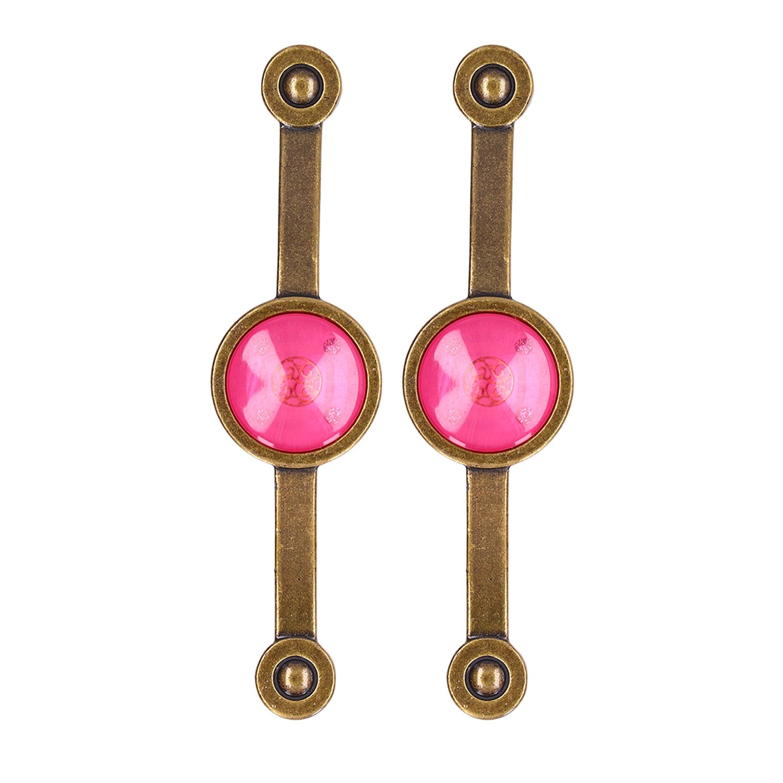 2 Pcs Zinc Alloy Antique Copper Handle European Modern Pastoral Color Acrylic Handle for Cabinet DrawerPink - Image 7
