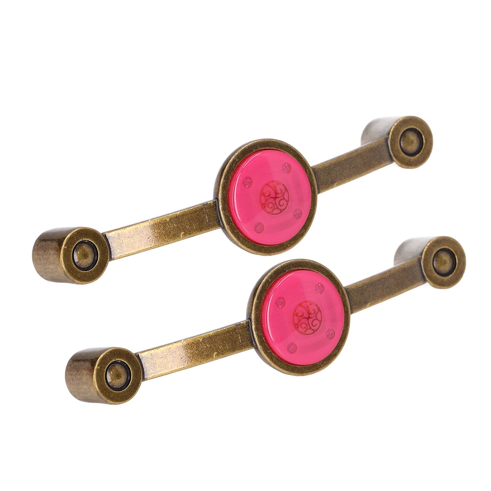 2 Pcs Zinc Alloy Antique Copper Handle European Modern Pastoral Color Acrylic Handle for Cabinet DrawerPink - Image 8