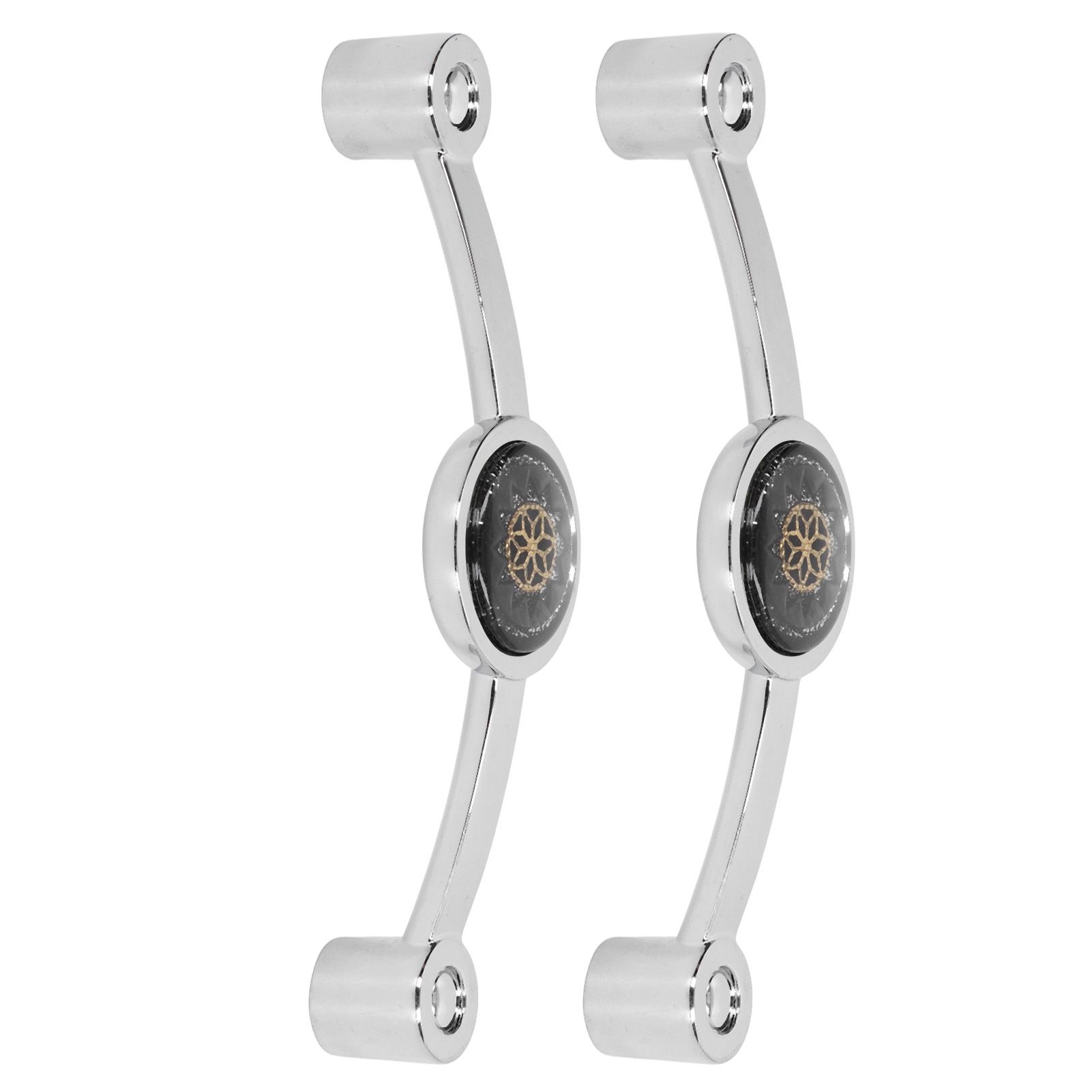 2PCS Door Handle Zinc Alloy Modern Wardrobe Cabinet Drawer Pull Handle for Home FurnitureBlack - Image 5