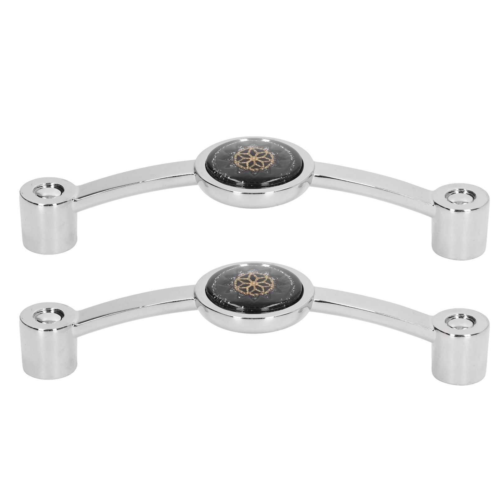 2PCS Door Handle Zinc Alloy Modern Wardrobe Cabinet Drawer Pull Handle for Home FurnitureBlack - Image 6