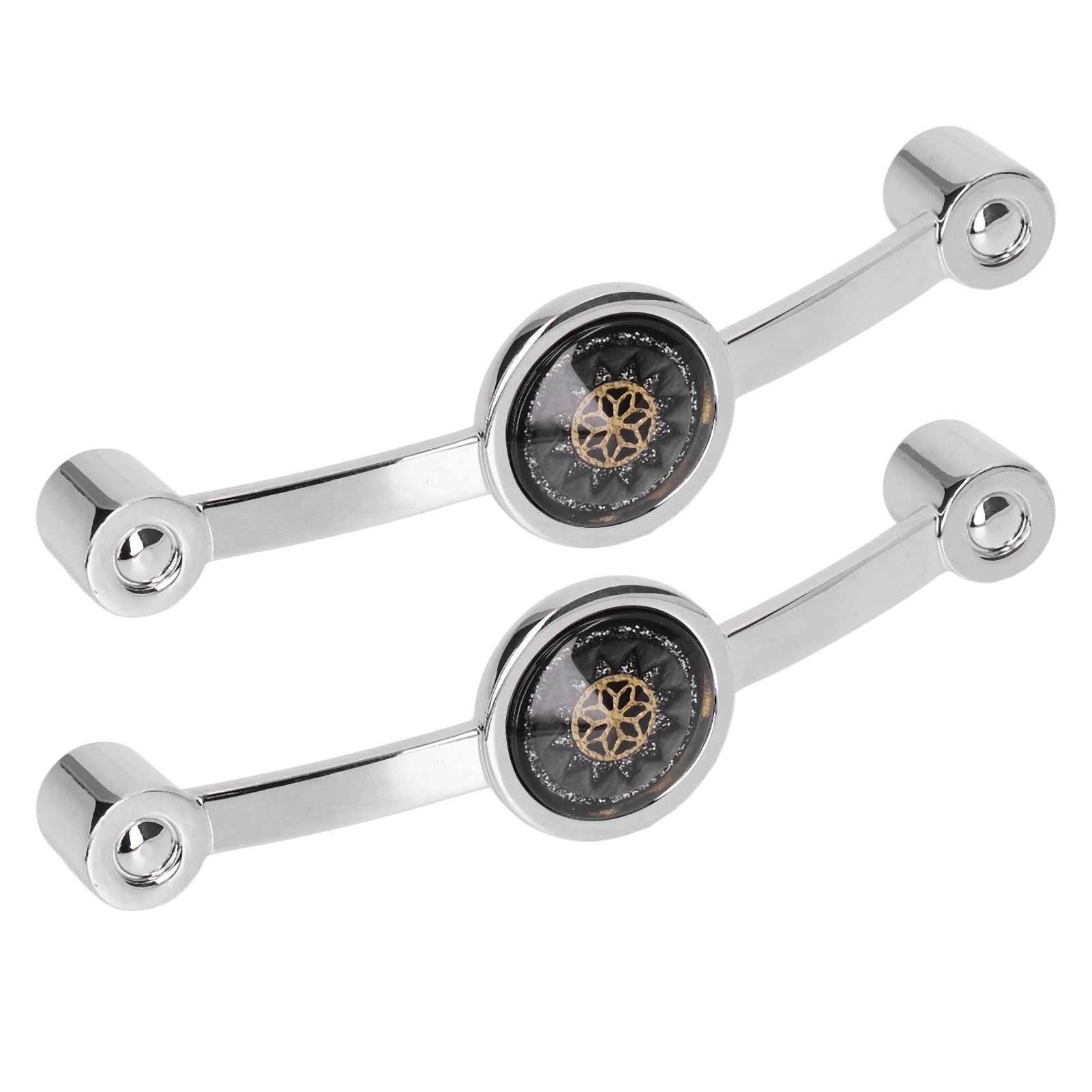 2PCS Door Handle Zinc Alloy Modern Wardrobe Cabinet Drawer Pull Handle for Home FurnitureBlack - Image 7