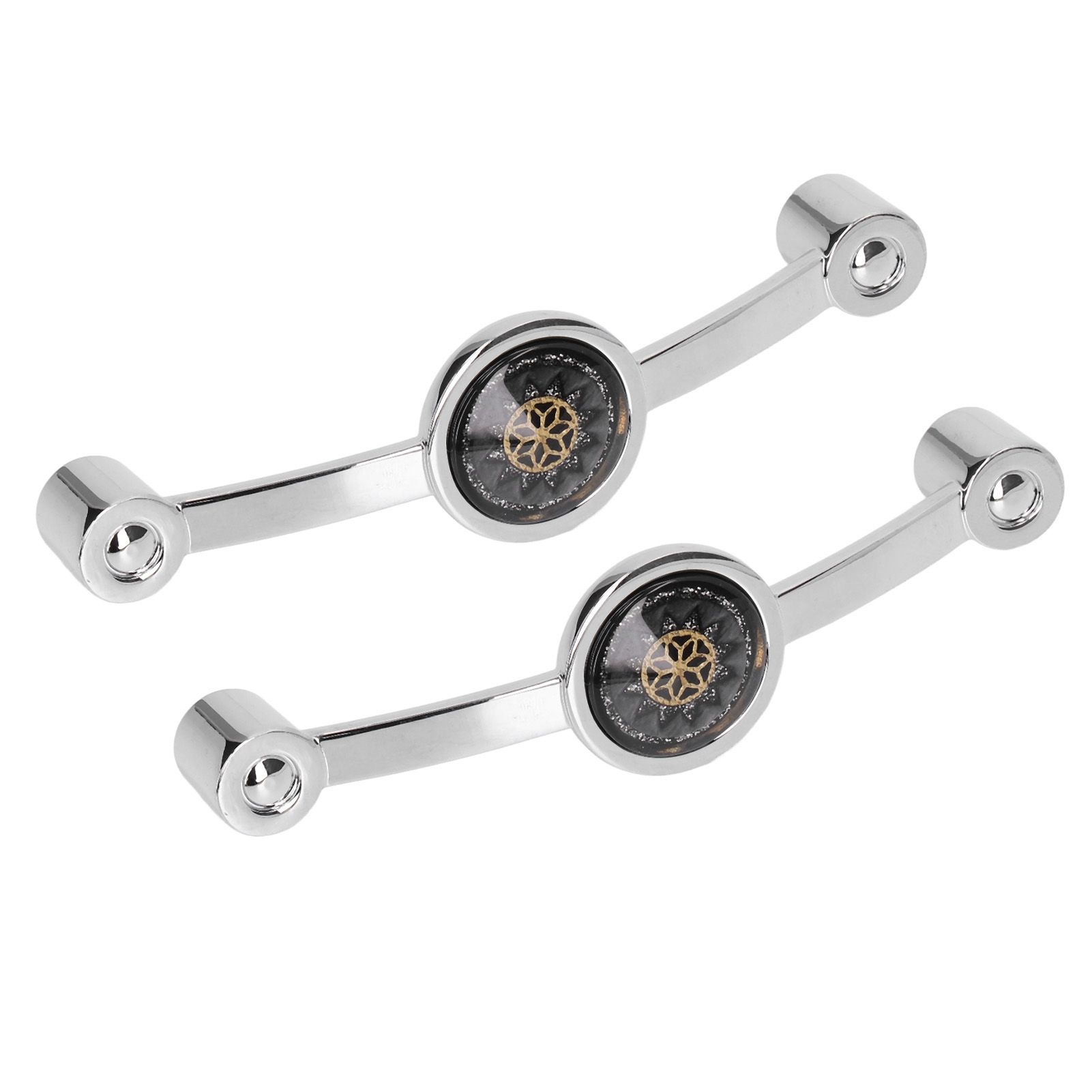 2PCS Door Handle Zinc Alloy Modern Wardrobe Cabinet Drawer Pull Handle for Home FurnitureBlack - Image 8