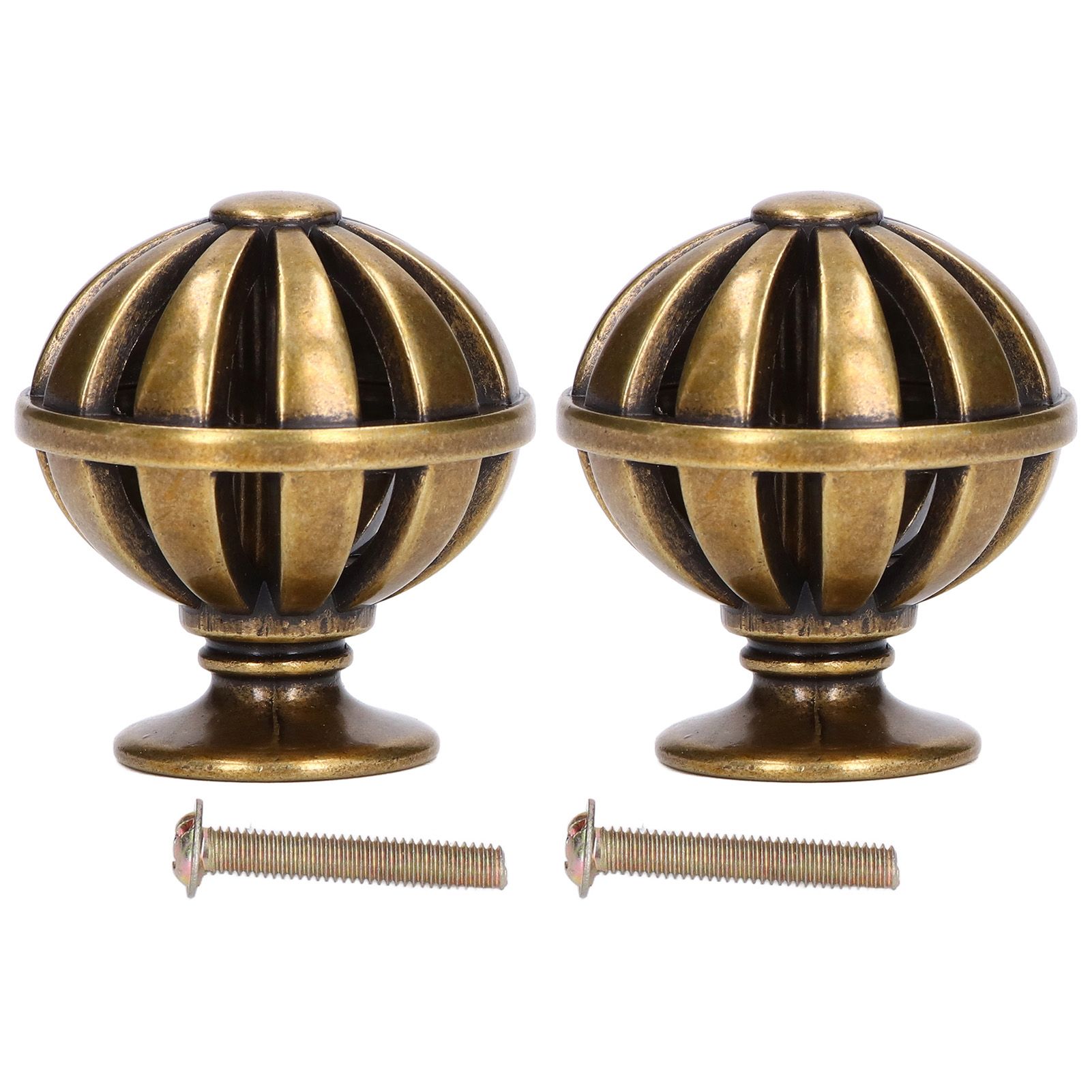 2Set Cabinet Knob Birdcage Hollow Closet Drawer Knob Zinc Alloy Wardrobe Knob for Home Decoration366 Birdcage Bronze - Image 1