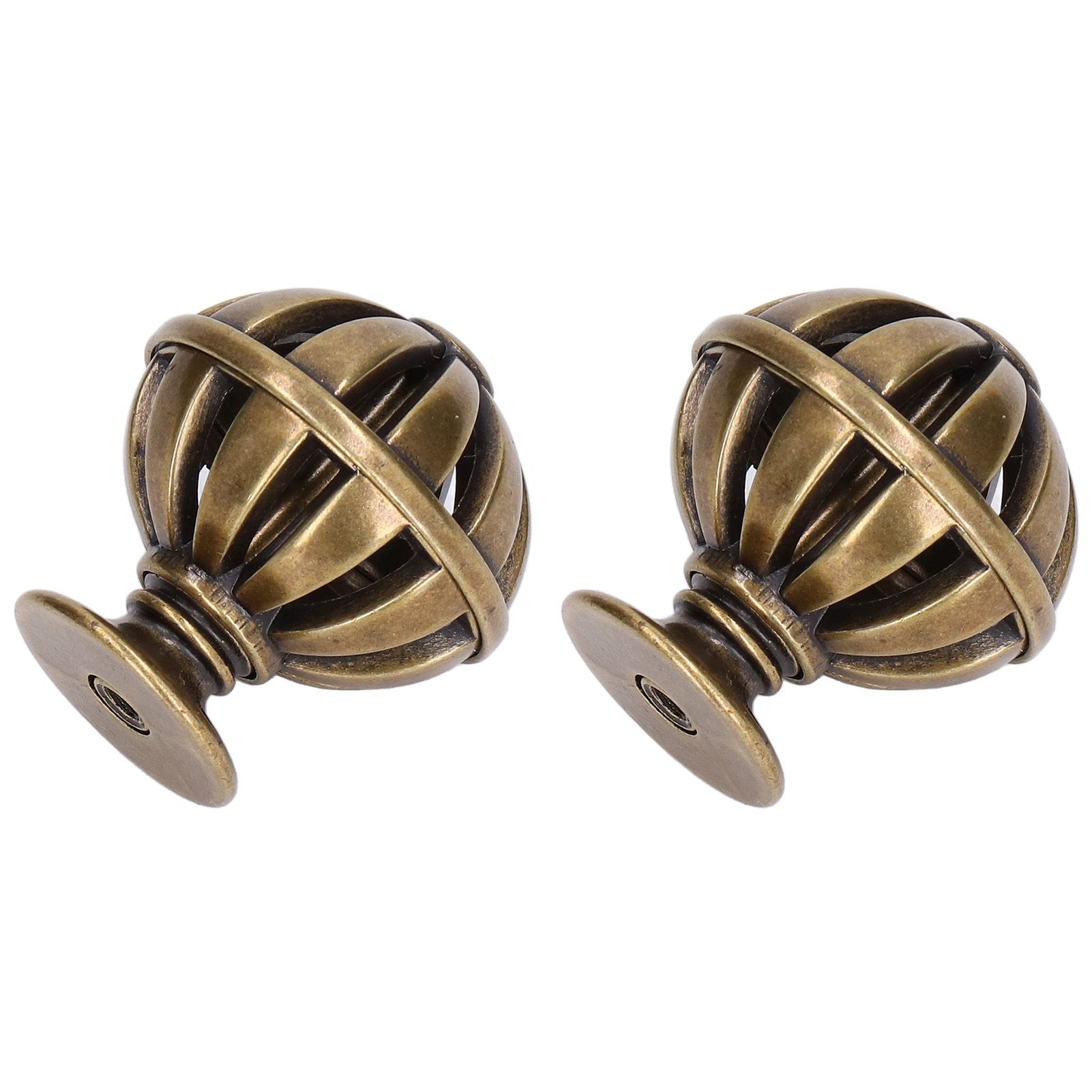 2Set Cabinet Knob Birdcage Hollow Closet Drawer Knob Zinc Alloy Wardrobe Knob for Home Decoration366 Birdcage Bronze - Image 2