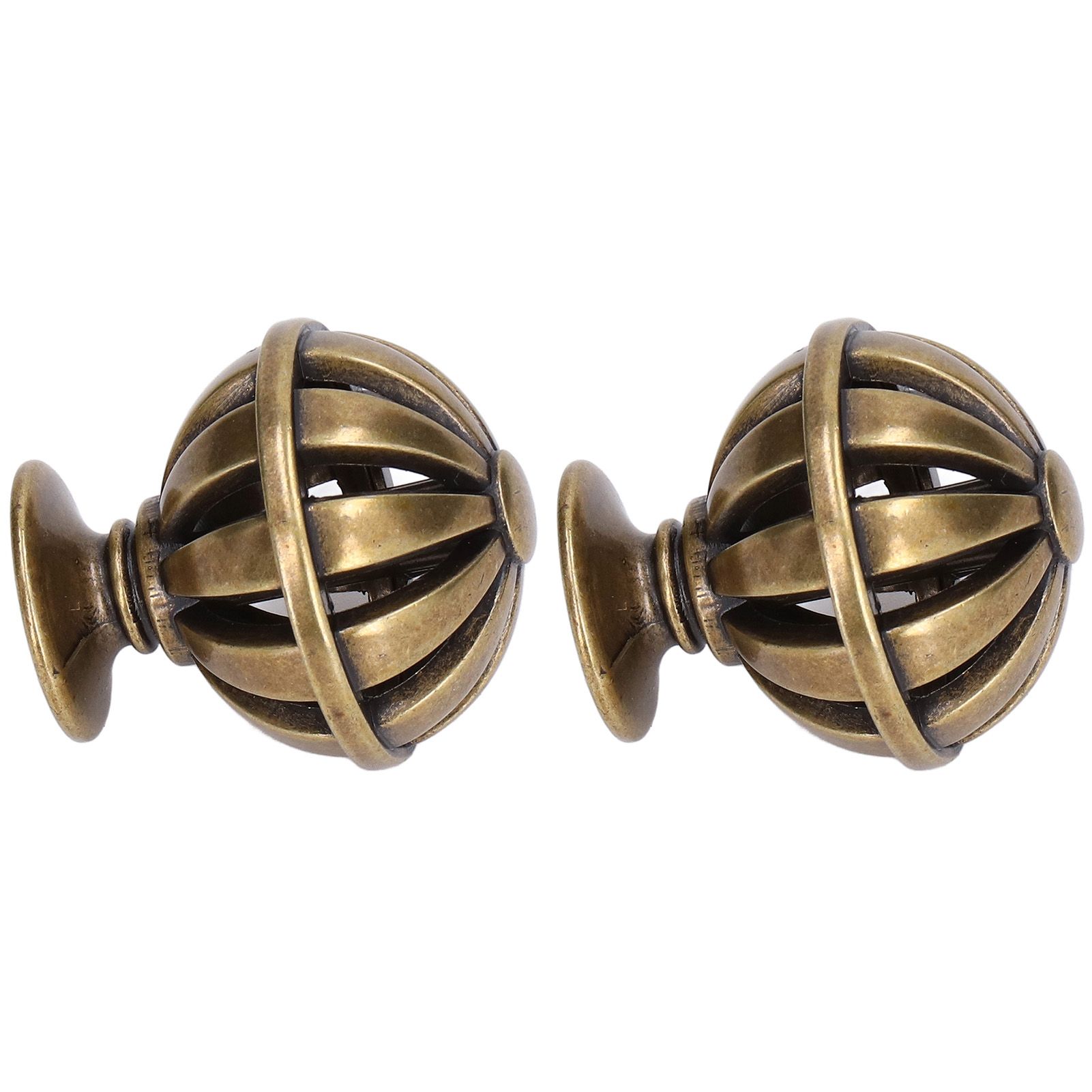 2Set Cabinet Knob Birdcage Hollow Closet Drawer Knob Zinc Alloy Wardrobe Knob for Home Decoration366 Birdcage Bronze - Image 4