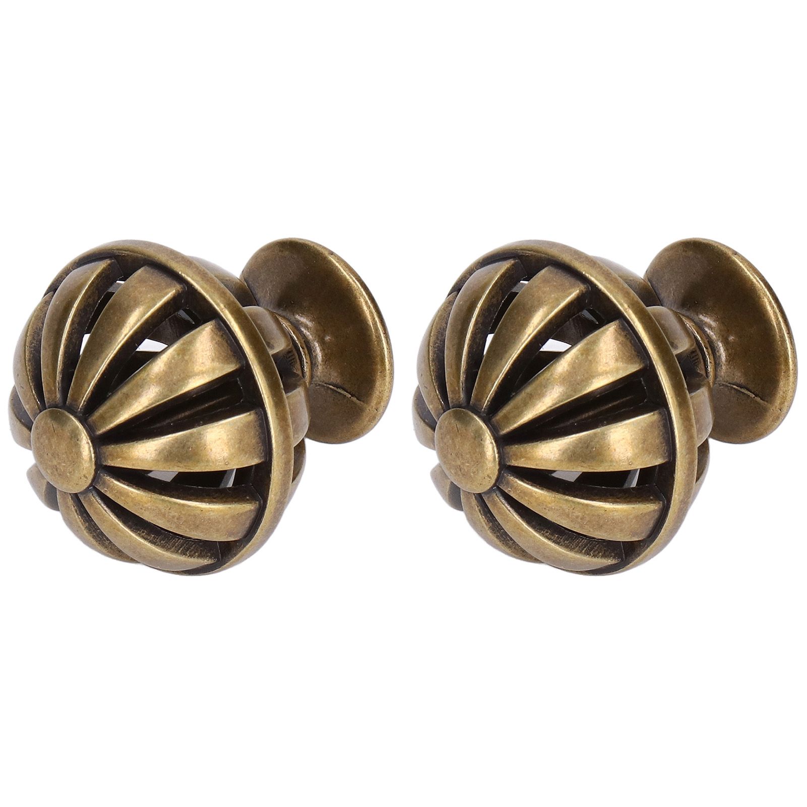 2Set Cabinet Knob Birdcage Hollow Closet Drawer Knob Zinc Alloy Wardrobe Knob for Home Decoration366 Birdcage Bronze - Image 5