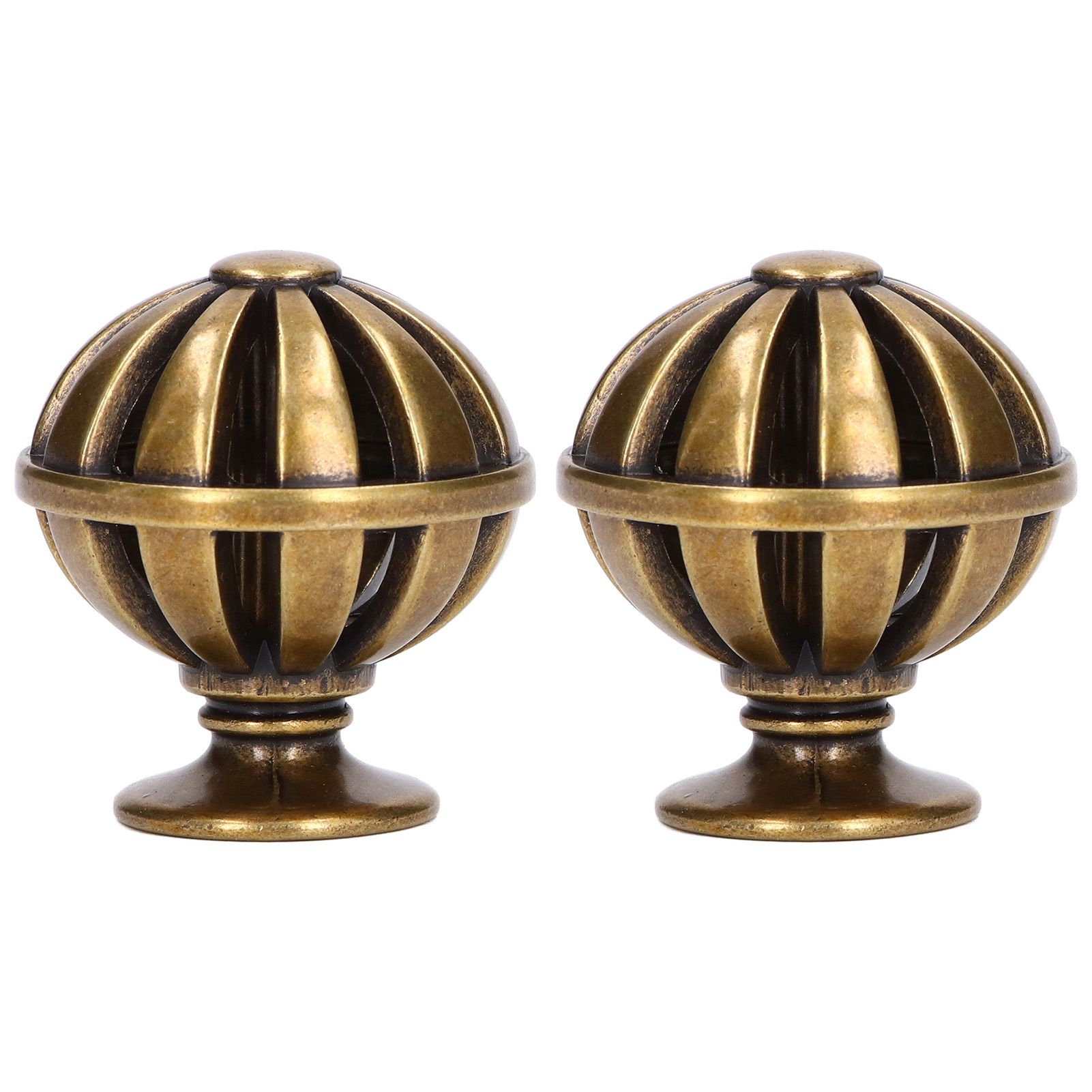 2Set Cabinet Knob Birdcage Hollow Closet Drawer Knob Zinc Alloy Wardrobe Knob for Home Decoration366 Birdcage Bronze - Image 6