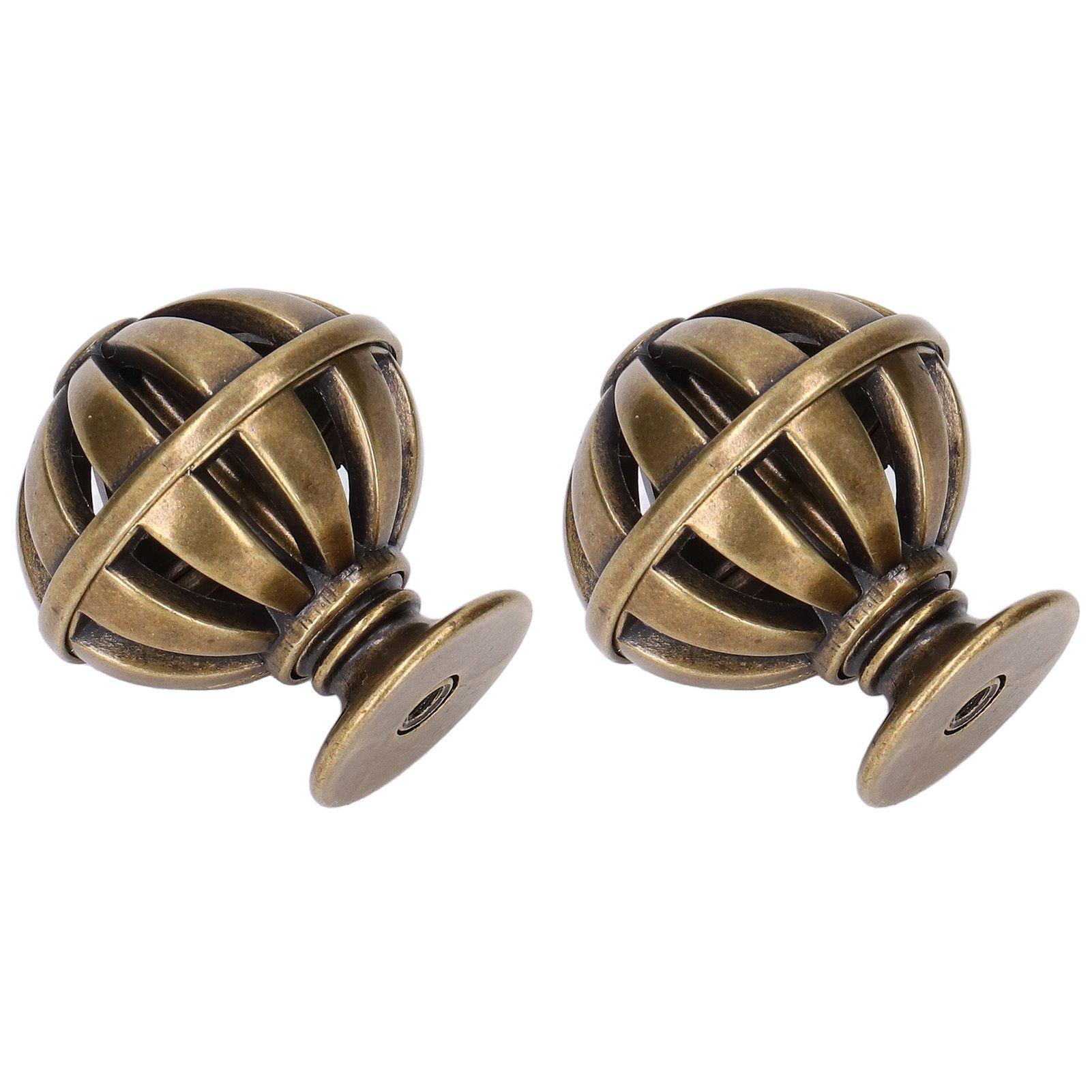 2Set Cabinet Knob Birdcage Hollow Closet Drawer Knob Zinc Alloy Wardrobe Knob for Home Decoration366 Birdcage Bronze - Image 7
