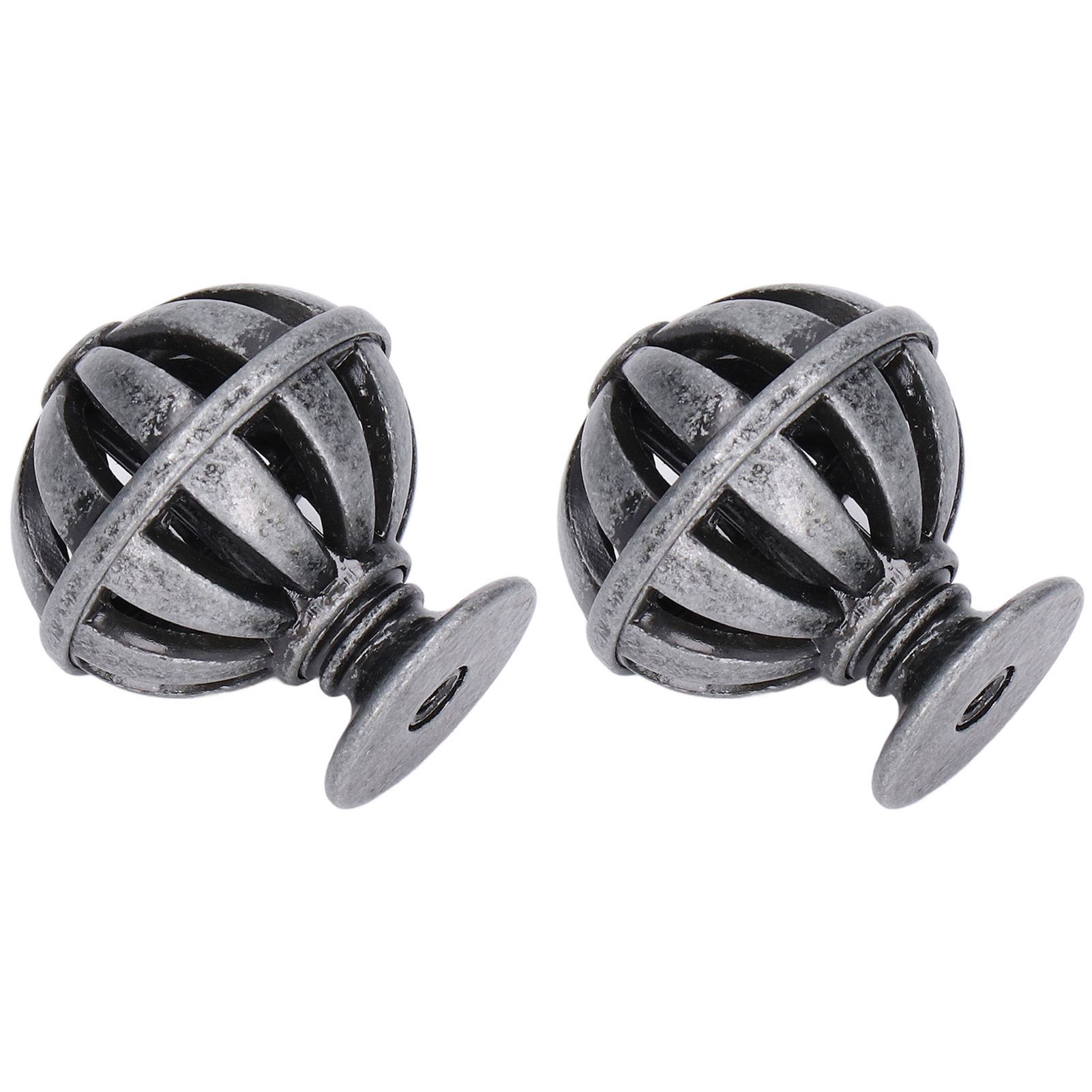2Set Cabinet Knob Birdcage Hollow Closet Drawer Knob Zinc Alloy Wardrobe Knob for Home Decoration366 Birdcag Antique Silver - Image 2