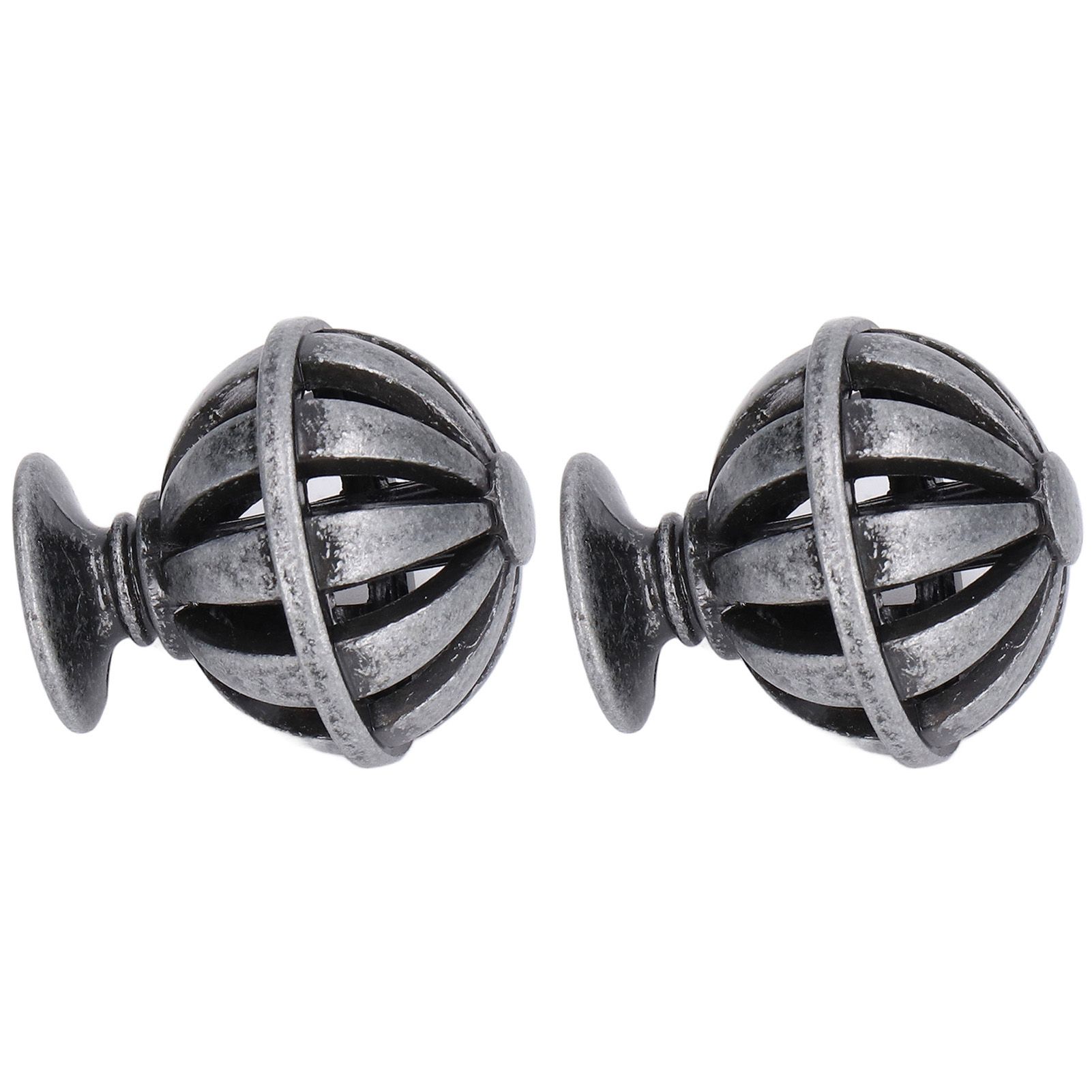2Set Cabinet Knob Birdcage Hollow Closet Drawer Knob Zinc Alloy Wardrobe Knob for Home Decoration366 Birdcag Antique Silver - Image 3