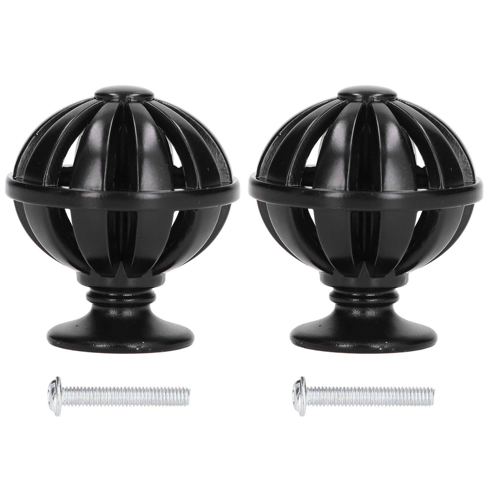 2Set Cabinet Knob Birdcage Hollow Closet Drawer Knob Zinc Alloy Wardrobe Knob for Home Decoration366 Birdcage Black - Image 1