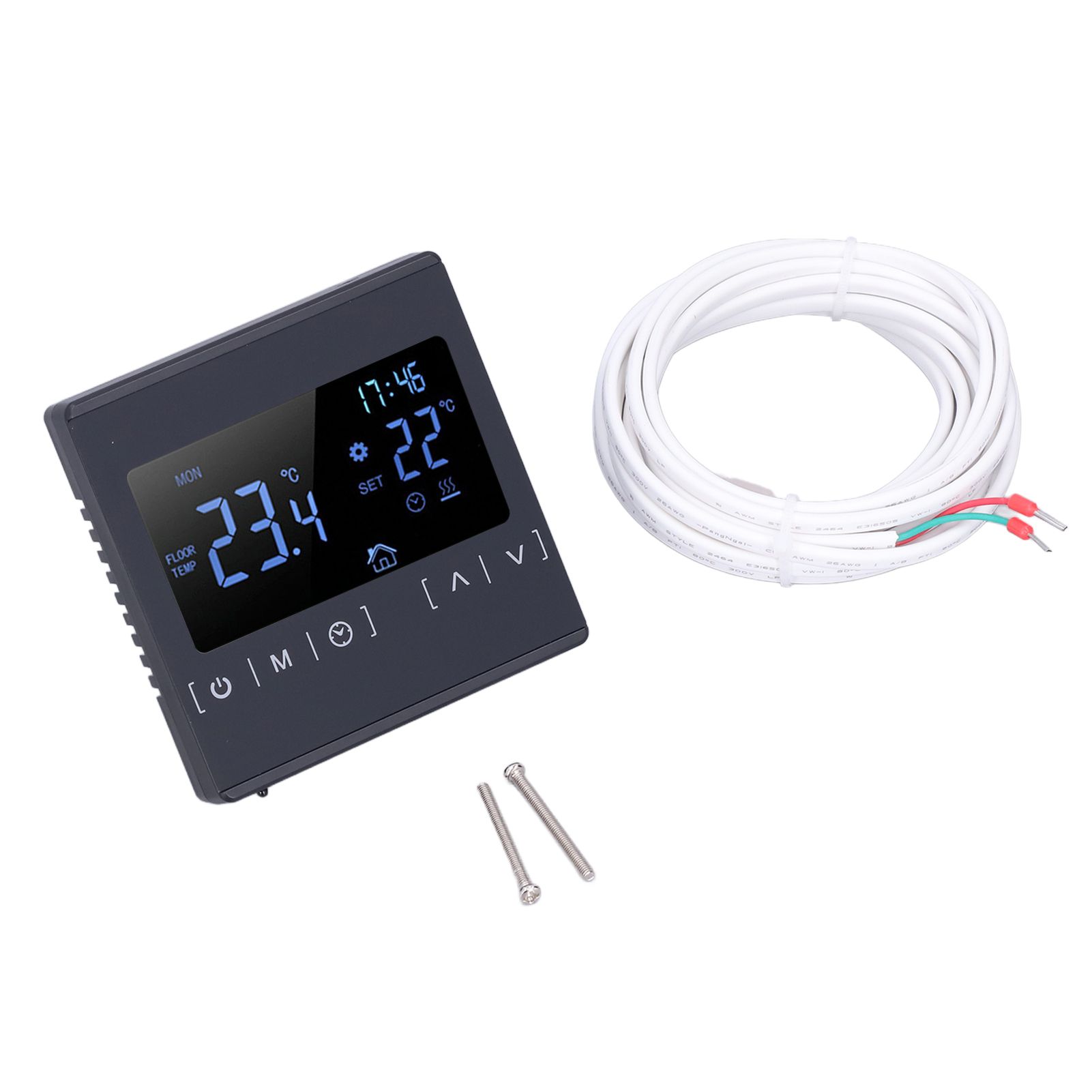 Touch Screen Thermostat Dual Temperature Control 16A Electric Floor Heating Thermoregulator AC85V‑240V - Image 1