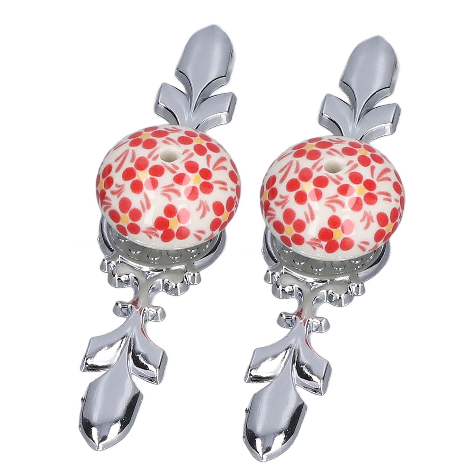 2pcs/set Ceramic Cabinet Handle Modern Simple Style Hand Painted Ceramic Cabinet Knobs1060D Red Flower Blue and White Porcelain - Image 7
