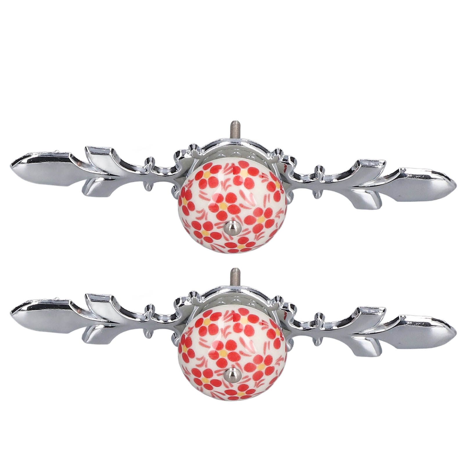 2pcs/set Ceramic Cabinet Handle Modern Simple Style Hand Painted Ceramic Cabinet Knobs1060D Red Flower Blue and White Porcelain - Image 8
