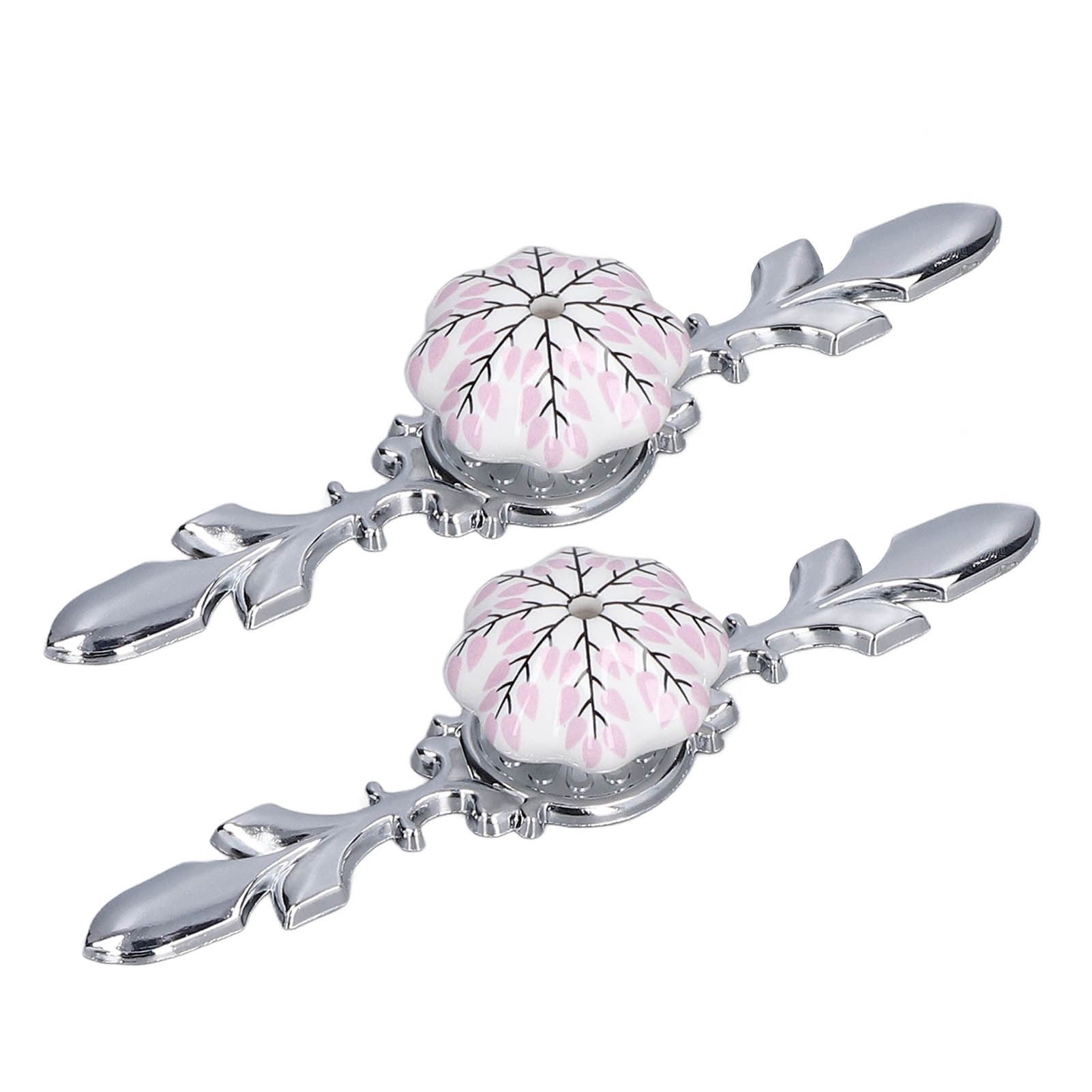 2pcs/set Ceramic Cabinet Handle Modern Simple Style Hand Painted Ceramic Cabinet Knobs1061D Flower Pattern - Image 8