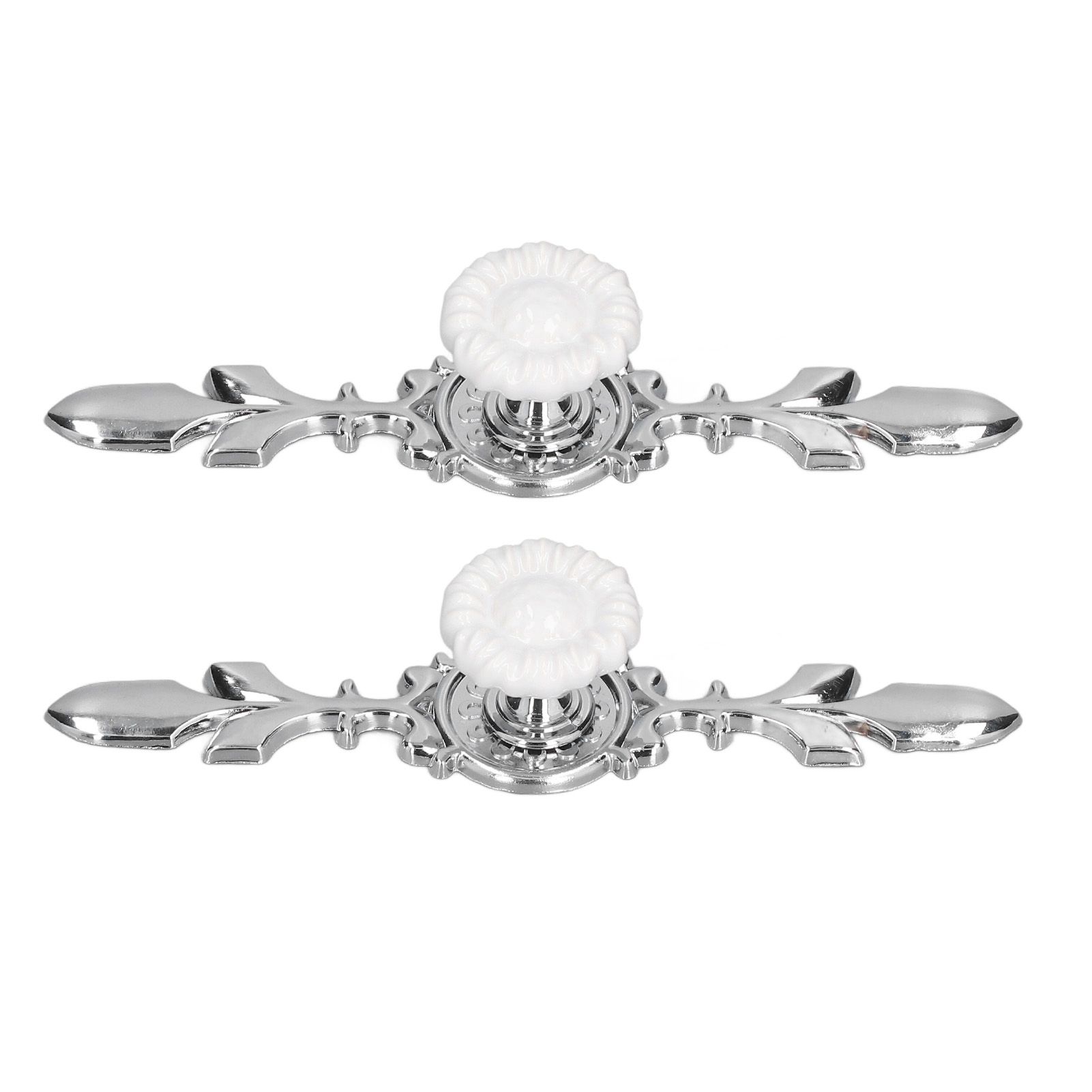 2 Set Drawer Knobs Pull Handles Ceramics Cabinet Cupboard Door Decorative Knobs with Plate for Kitchen Bathroom Office1088D Sunflower - Image 3