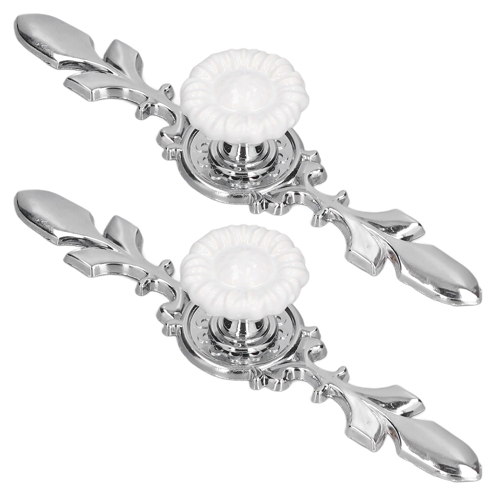 2 Set Drawer Knobs Pull Handles Ceramics Cabinet Cupboard Door Decorative Knobs with Plate for Kitchen Bathroom Office1088D Sunflower - Image 4