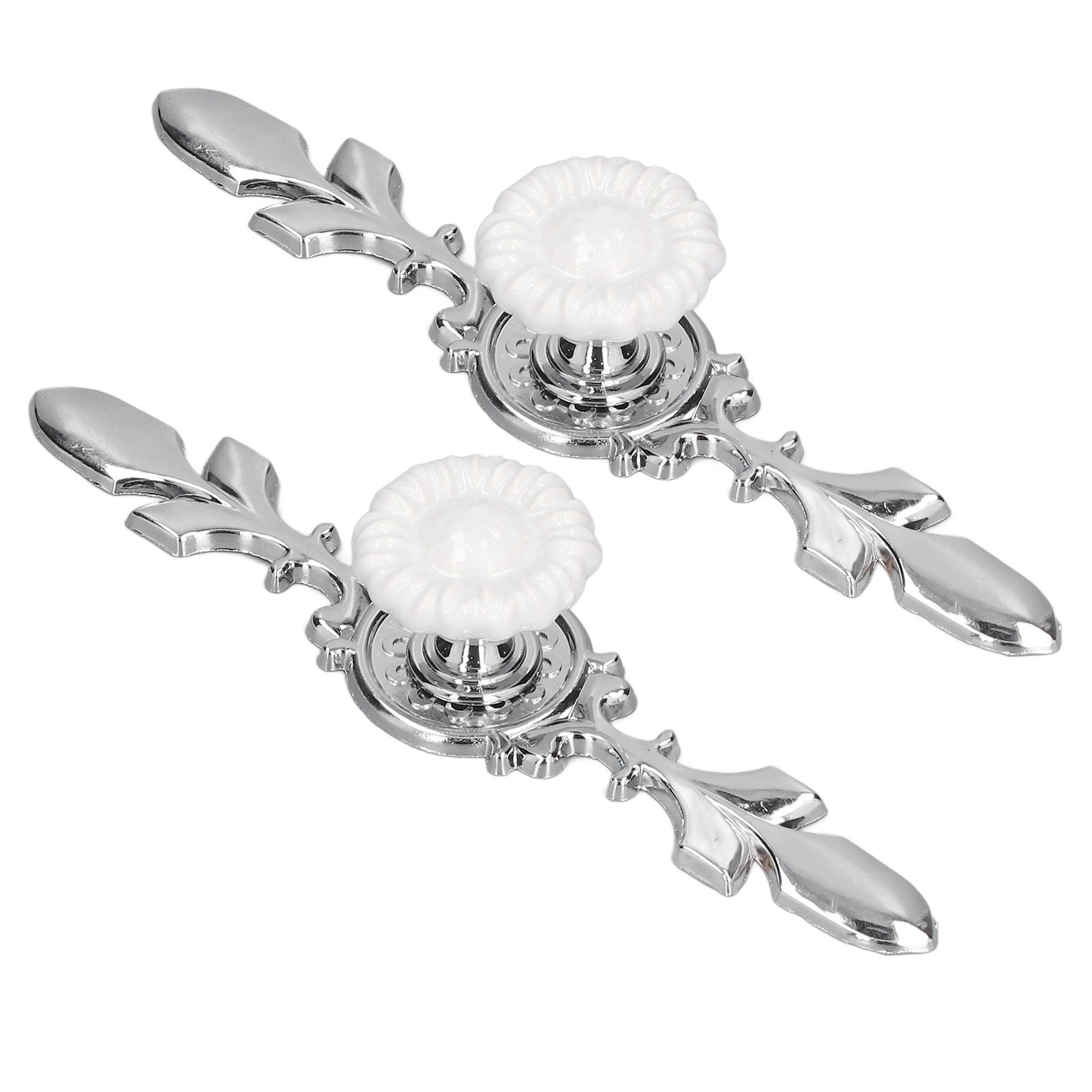 2 Set Drawer Knobs Pull Handles Ceramics Cabinet Cupboard Door Decorative Knobs with Plate for Kitchen Bathroom Office1088D Sunflower - Image 5