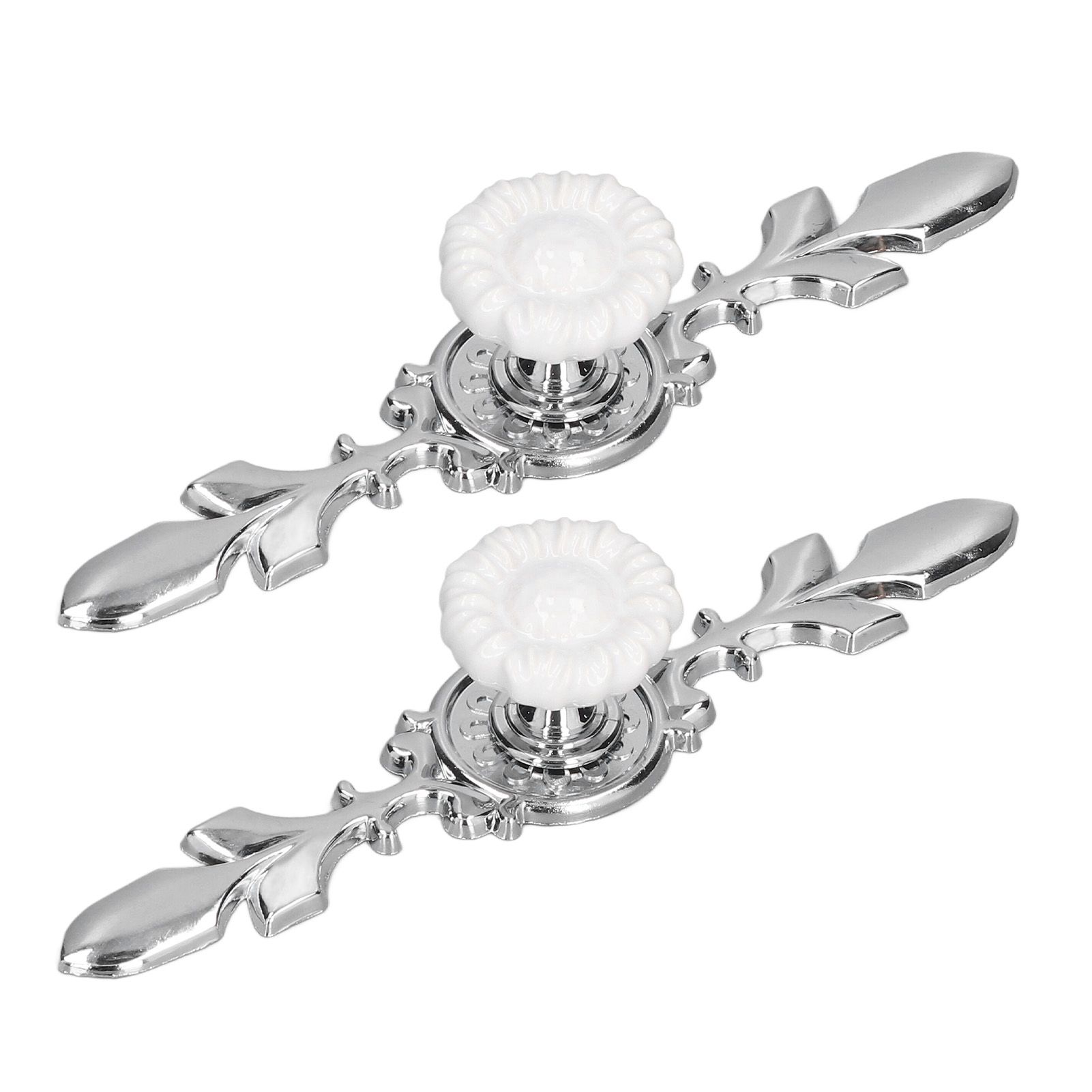 2 Set Drawer Knobs Pull Handles Ceramics Cabinet Cupboard Door Decorative Knobs with Plate for Kitchen Bathroom Office1088D Sunflower - Image 6