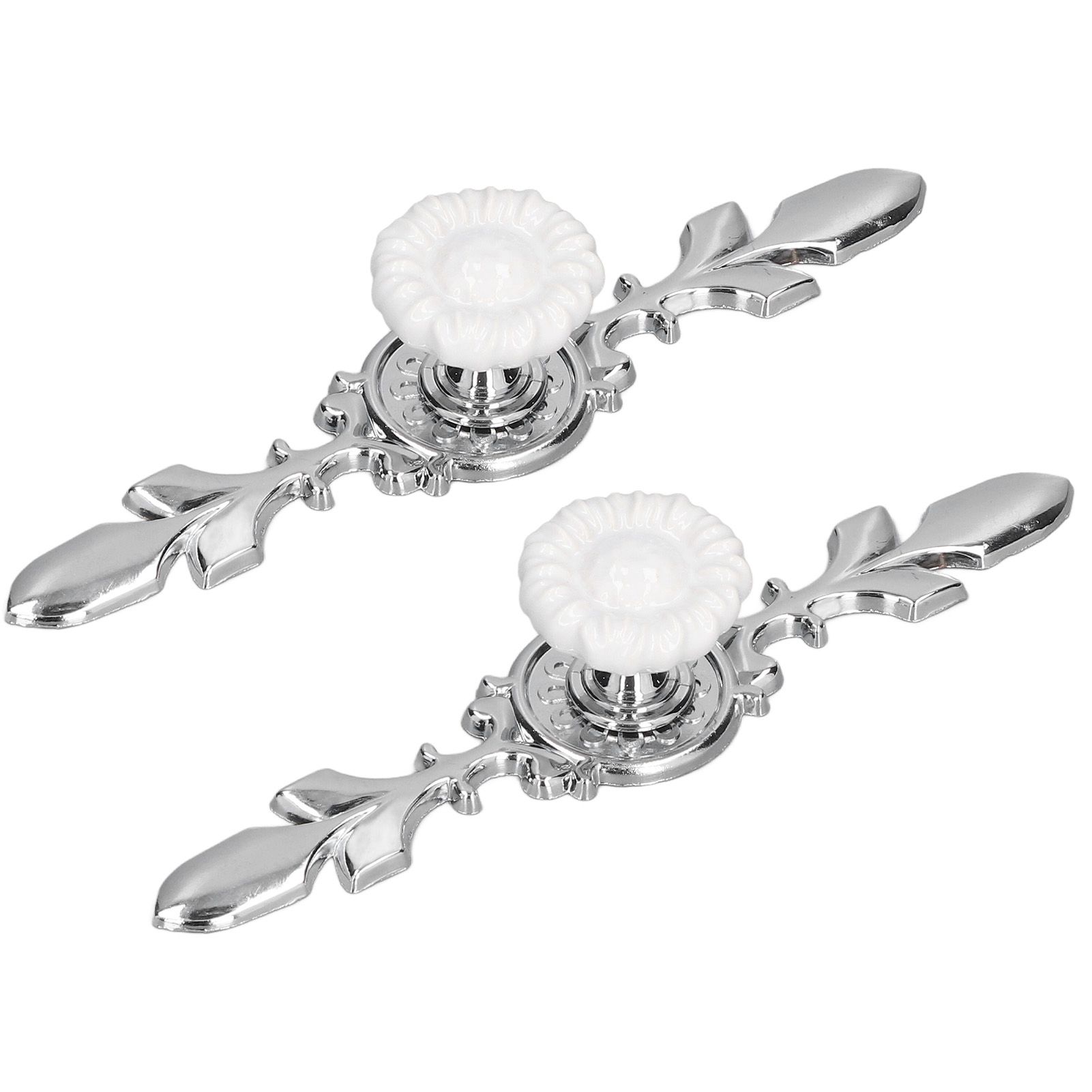 2 Set Drawer Knobs Pull Handles Ceramics Cabinet Cupboard Door Decorative Knobs with Plate for Kitchen Bathroom Office1088D Sunflower - Image 7