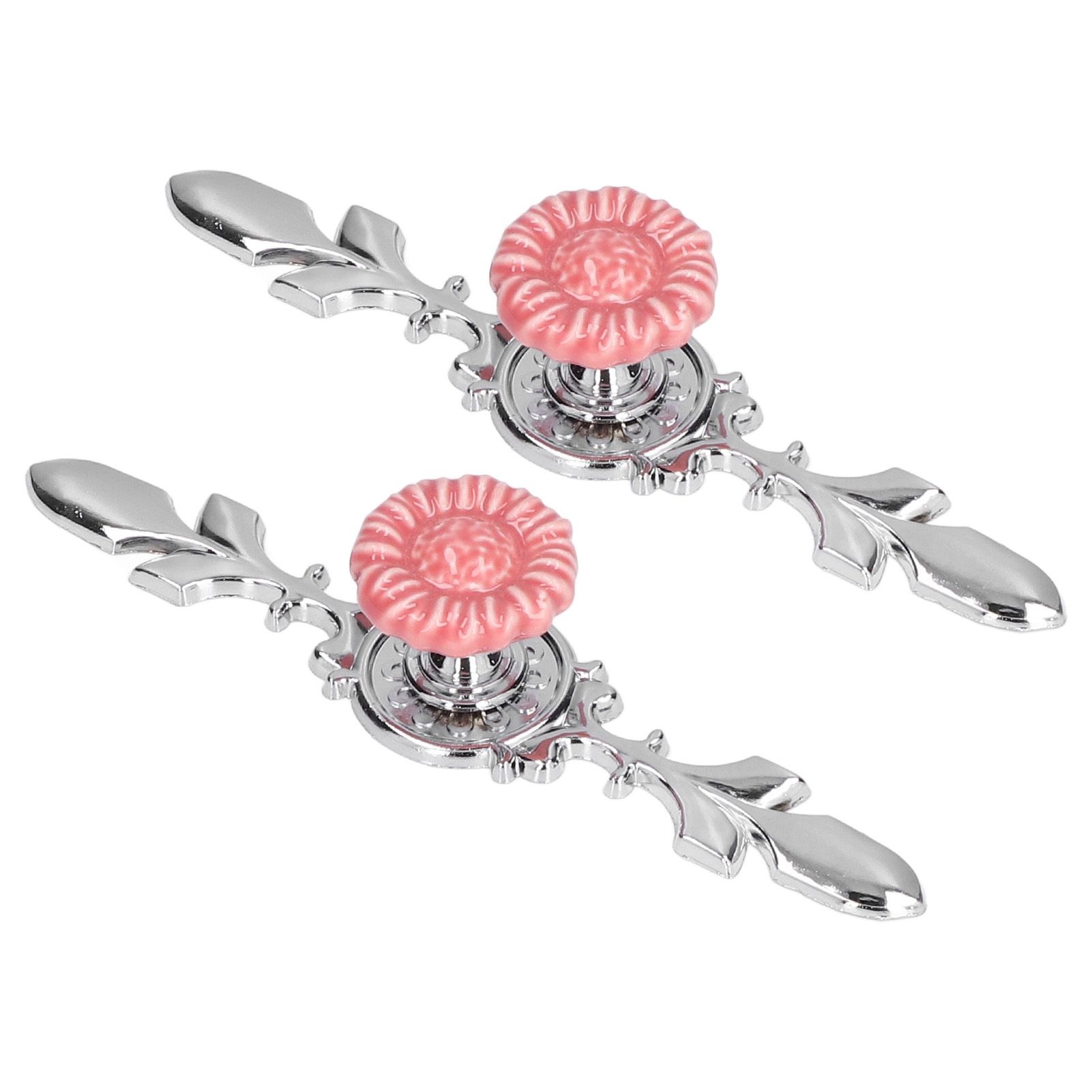 2 Set Drawer Knobs Pull Handles Ceramics Cabinet Decorative Knobs with Plate for Kitchen Bathroom Office Decoration1088D Sunflower - Image 5