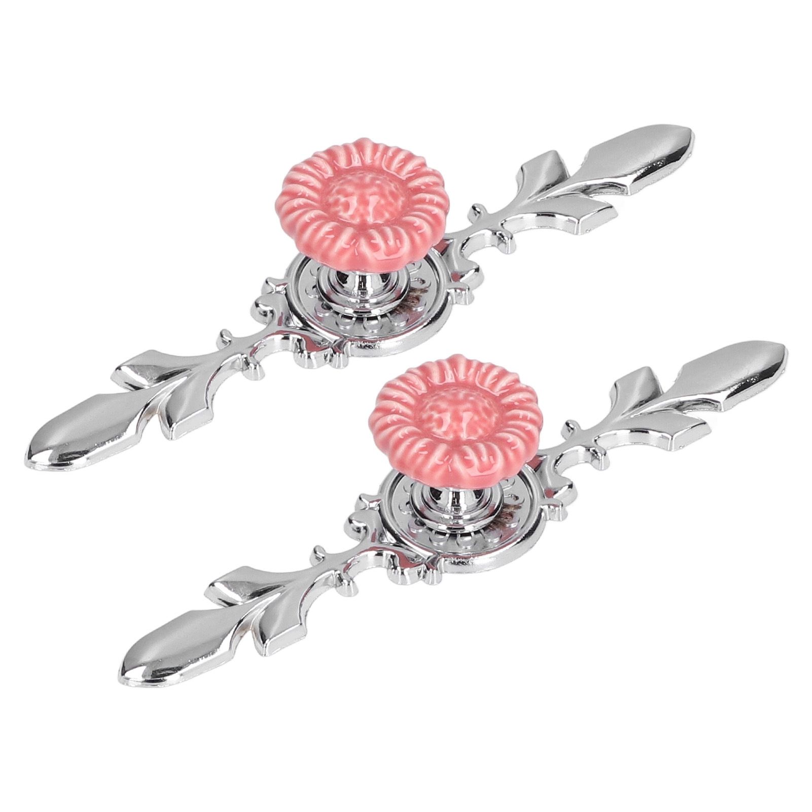 2 Set Drawer Knobs Pull Handles Ceramics Cabinet Decorative Knobs with Plate for Kitchen Bathroom Office Decoration1088D Sunflower - Image 7