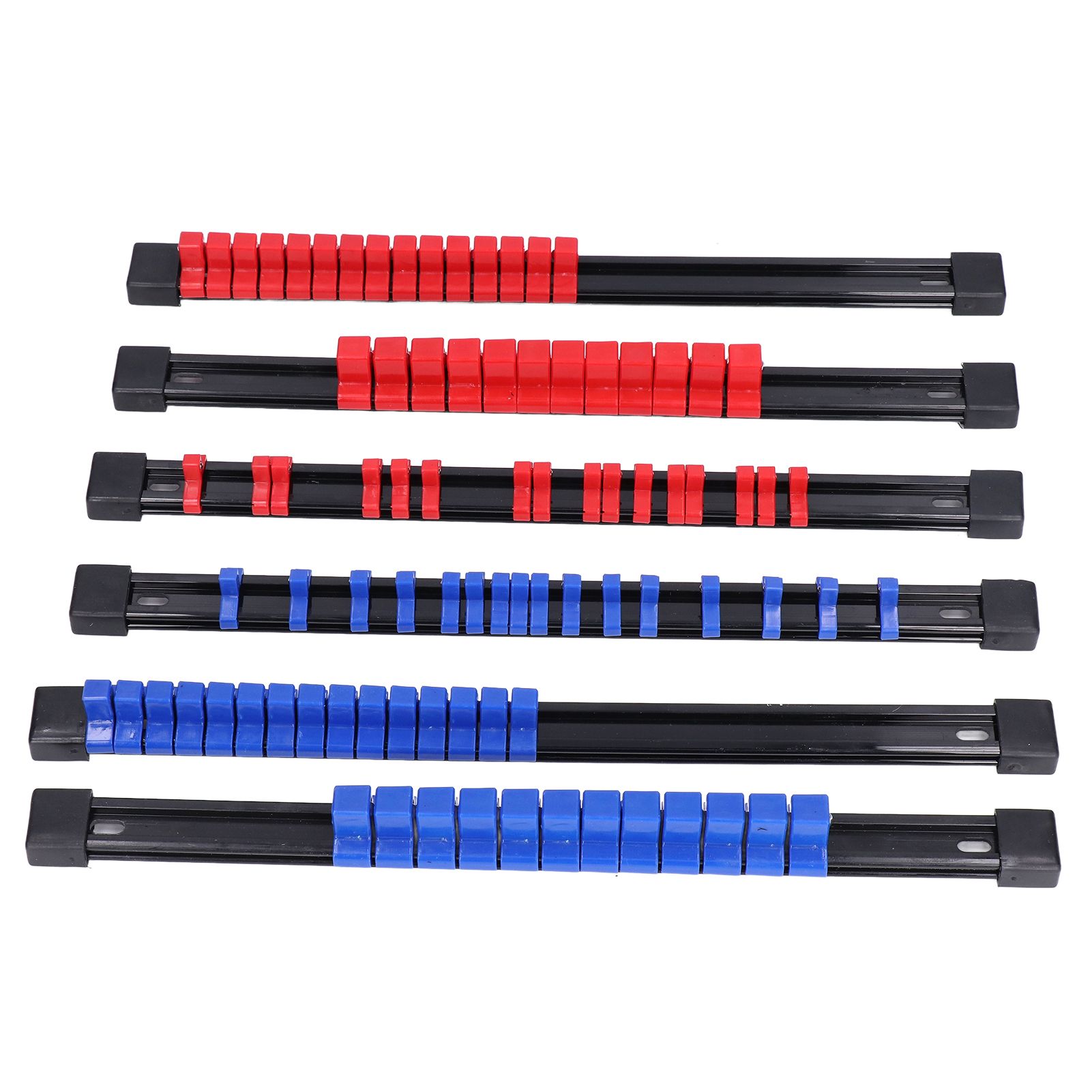 6pcs Socket Organizer Tray Multipurpose ABS 1/4in 3/8in 1/2in Auto Repairing Tools - Image 4