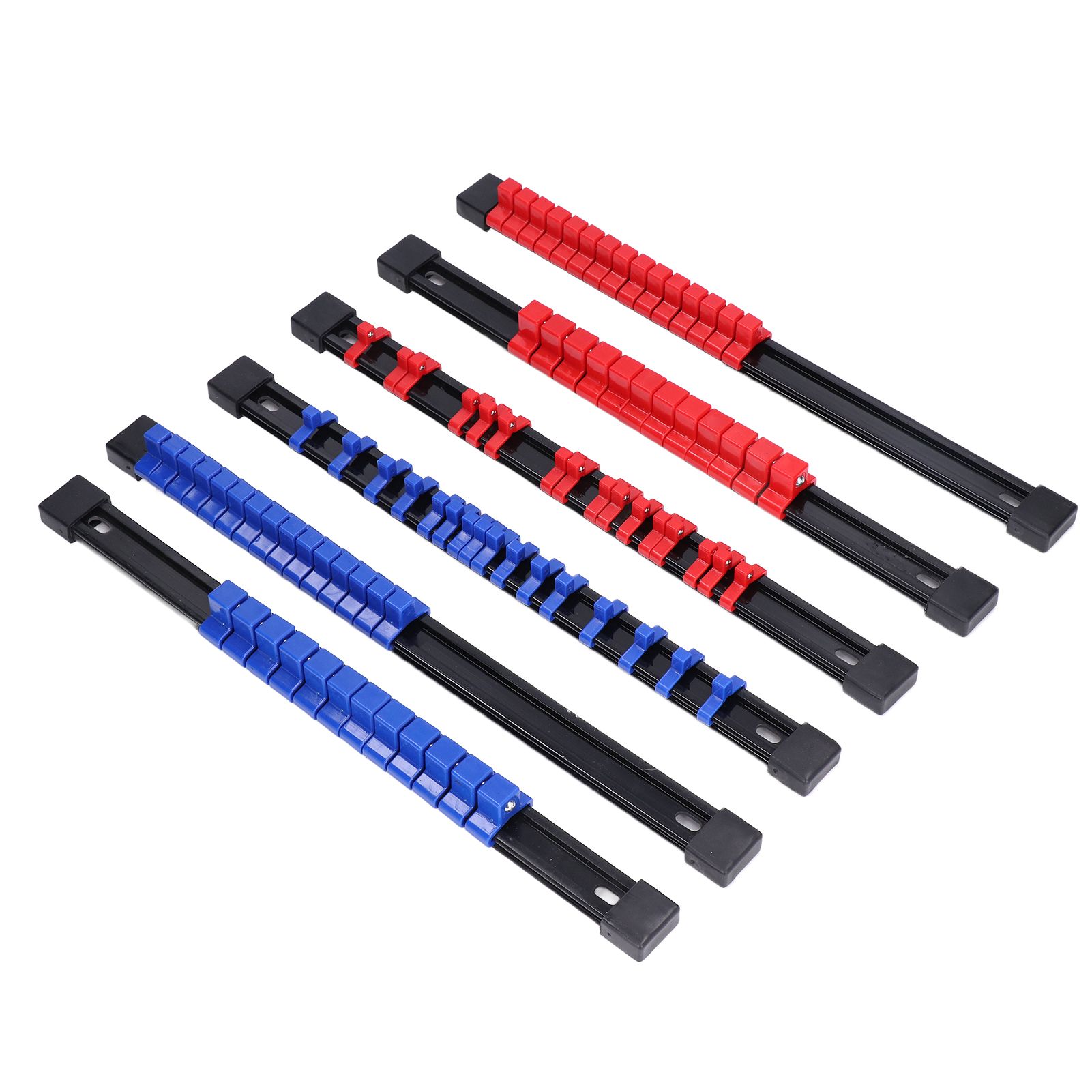 6pcs Socket Organizer Tray Multipurpose ABS 1/4in 3/8in 1/2in Auto Repairing Tools - Image 6