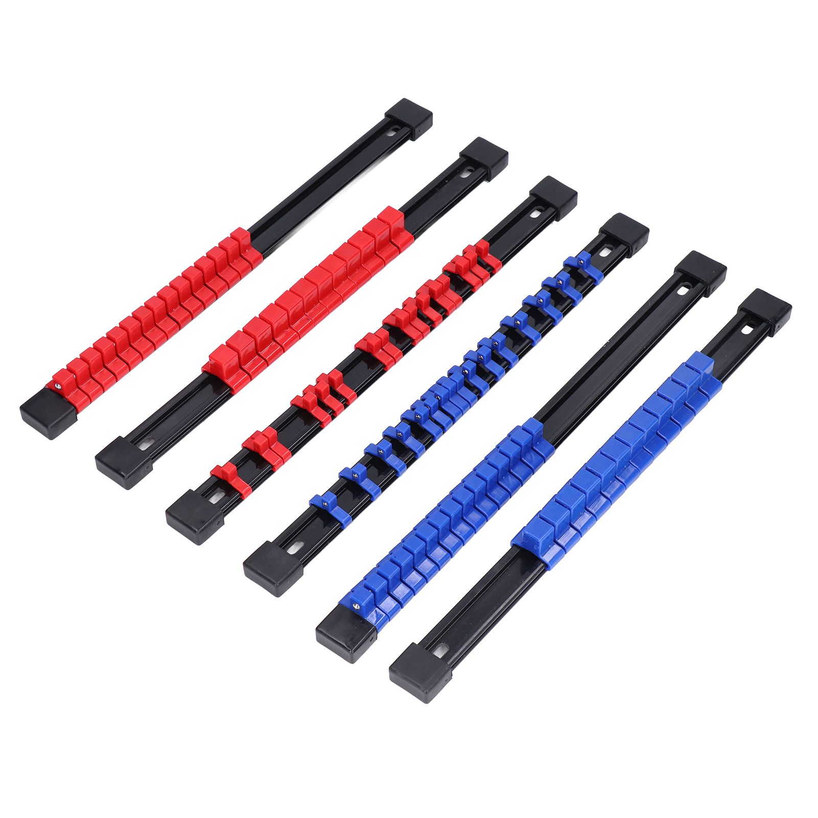 6pcs Socket Organizer Tray Multipurpose ABS 1/4in 3/8in 1/2in Auto Repairing Tools - Image 8
