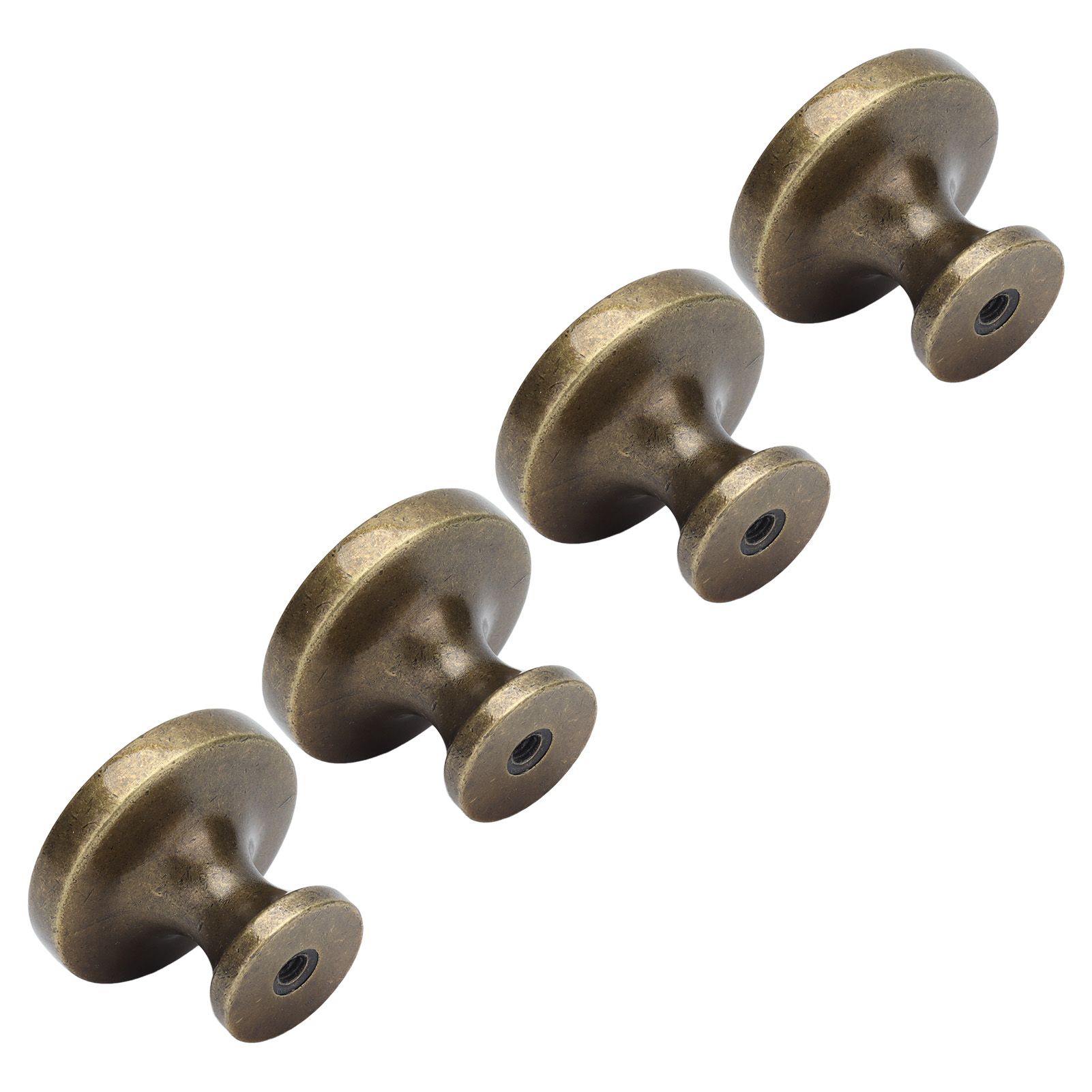 4Set Lion Head Zinc Alloy Cabinet Door Handle Modern Antique Cartoon Solid Drawer Pull Circular Single Hole Buckle Hand399 Lion Head Bronze - Image 5