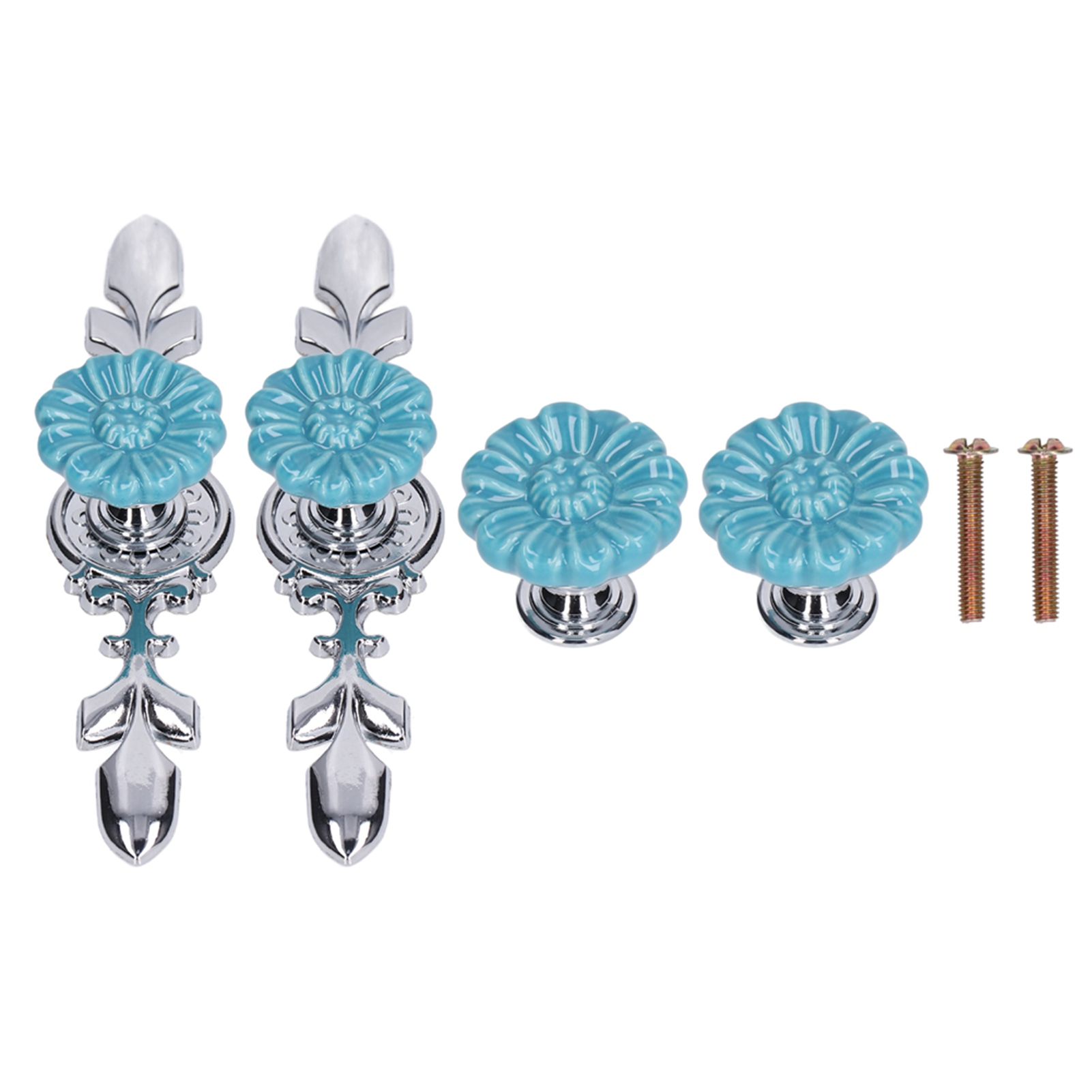 2Set Cabinet Knob Zinc Alloy Single Hole Closet Drawer Wardrobe Knob for Home Furniture Decoration1088D Wild Chrysanthemum - Image 1