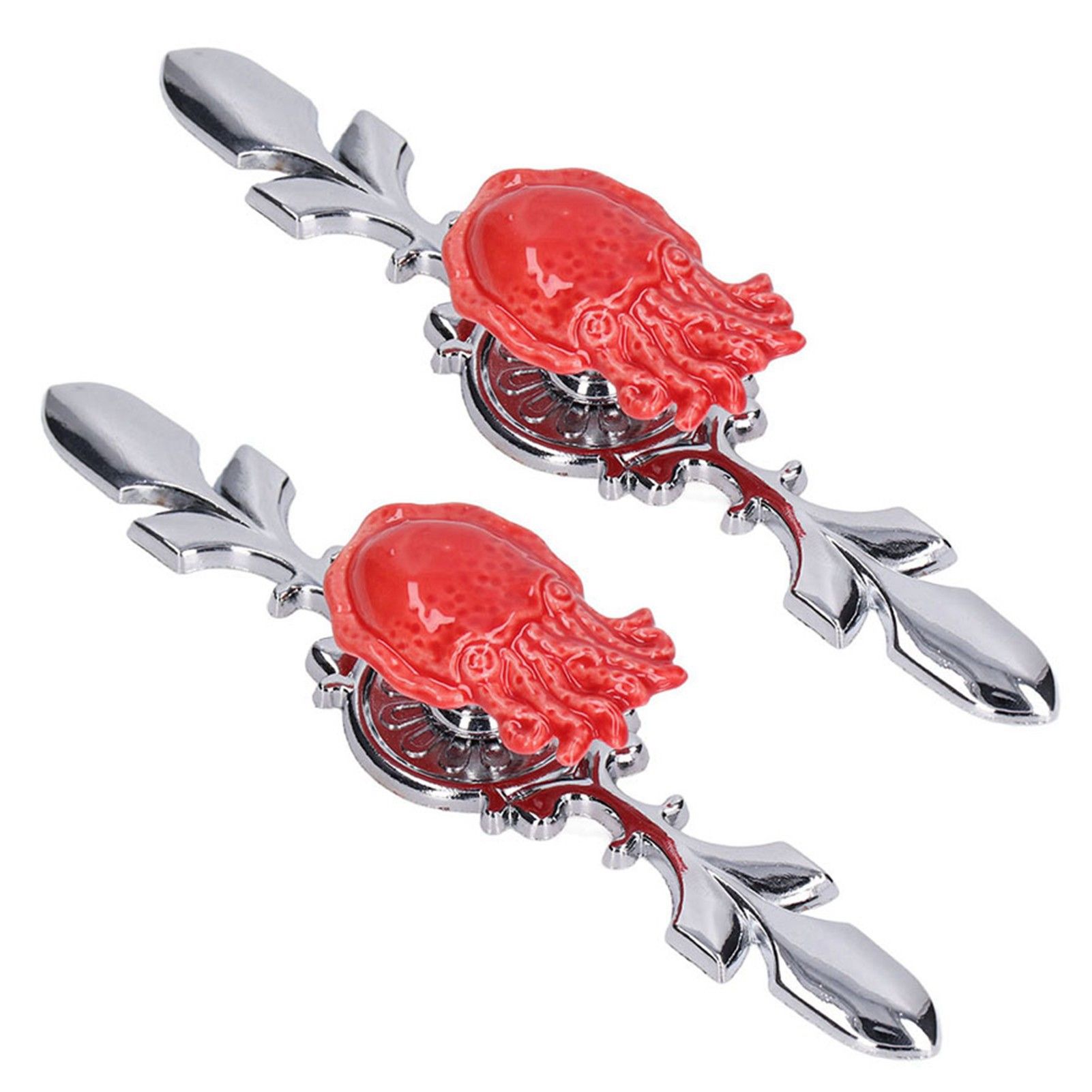 2Set Drawer Pull Knob Zinc Alloy Cabinet Wardrobe Closet Knob for Kitchen Furniture Decoration1077D Red Octopus - Image 3
