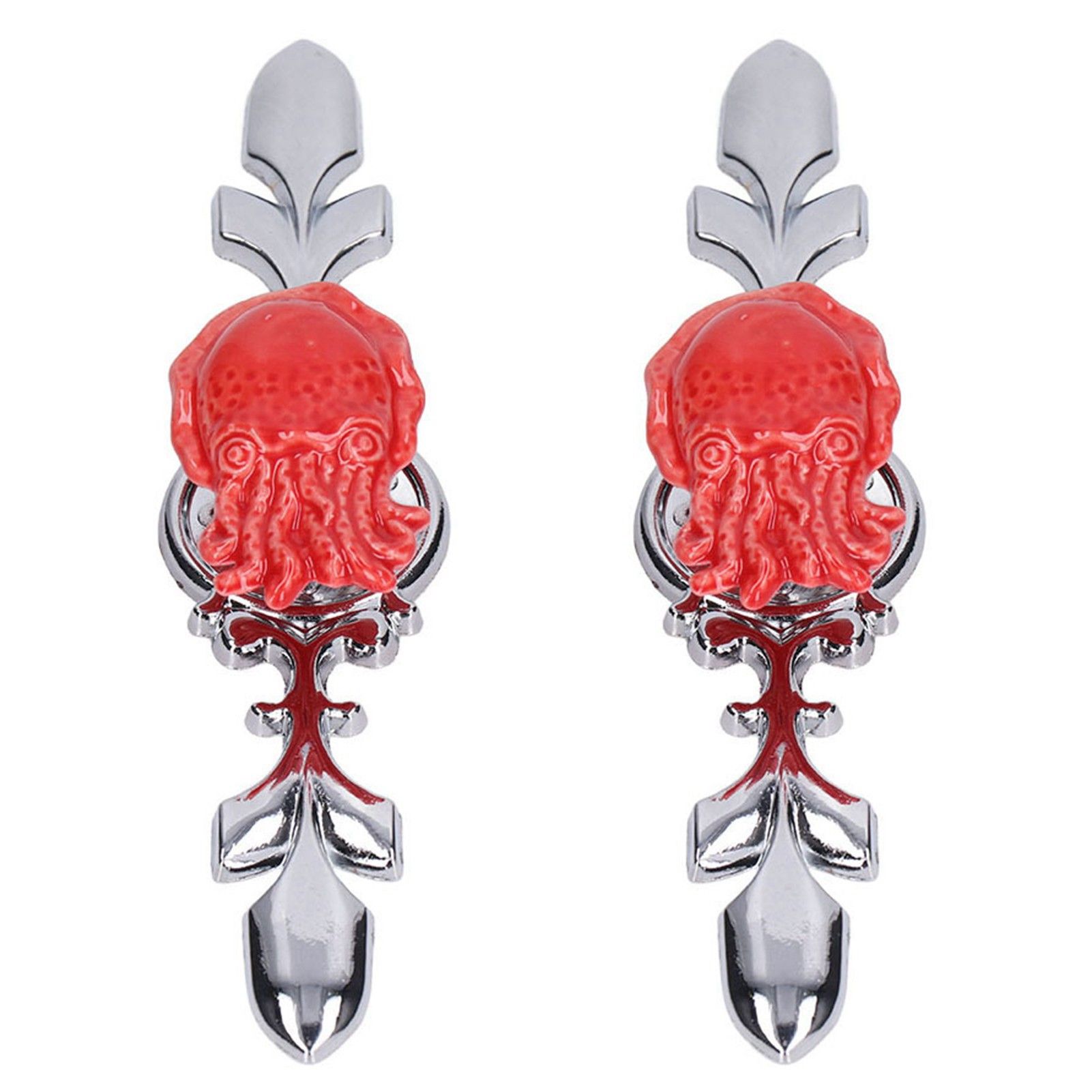 2Set Drawer Pull Knob Zinc Alloy Cabinet Wardrobe Closet Knob for Kitchen Furniture Decoration1077D Red Octopus - Image 4