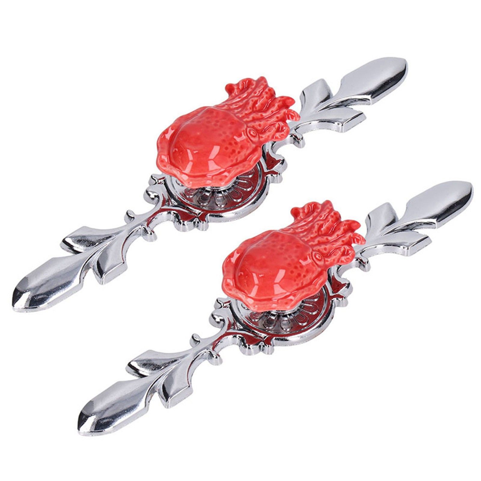 2Set Drawer Pull Knob Zinc Alloy Cabinet Wardrobe Closet Knob for Kitchen Furniture Decoration1077D Red Octopus - Image 5