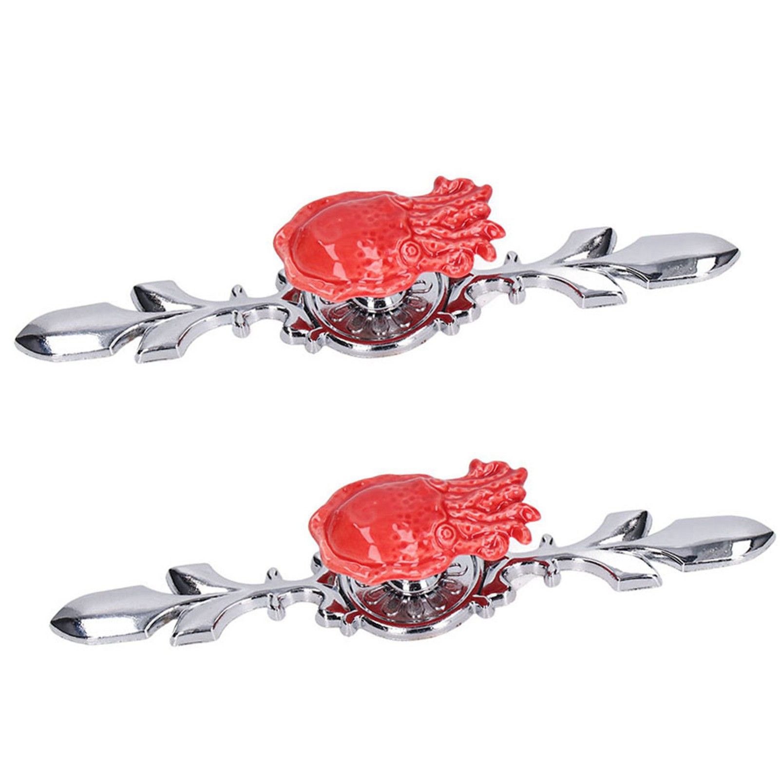 2Set Drawer Pull Knob Zinc Alloy Cabinet Wardrobe Closet Knob for Kitchen Furniture Decoration1077D Red Octopus - Image 8