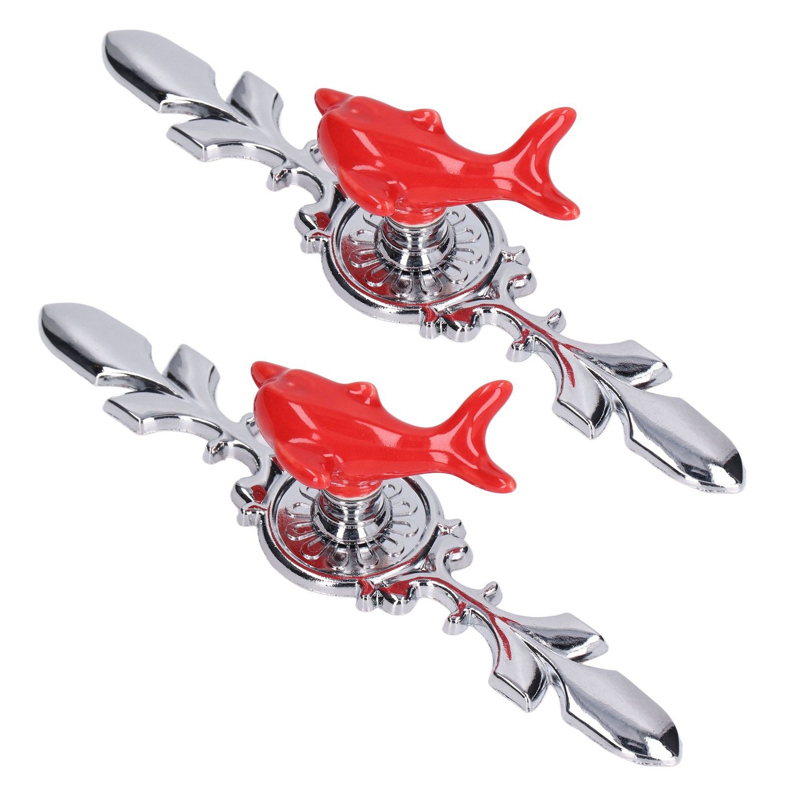 2Set Drawer Pull Knob Zinc Alloy Cabinet Wardrobe Closet Knob for Kitchen Furniture Decoration1077D Red Dolphin - Image 4